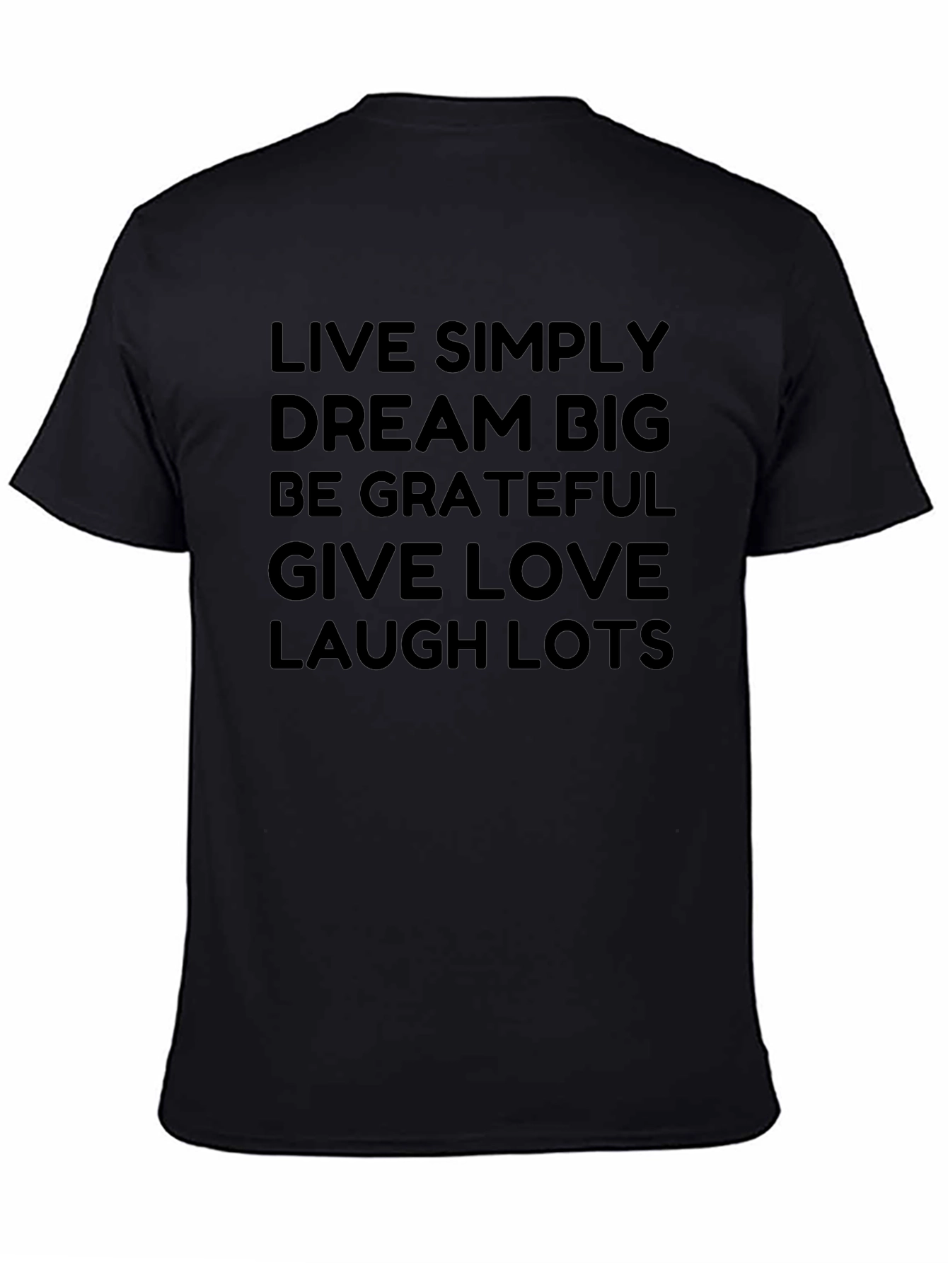 Live Simply Graphic Tee - Inspirational Black T-Shirt