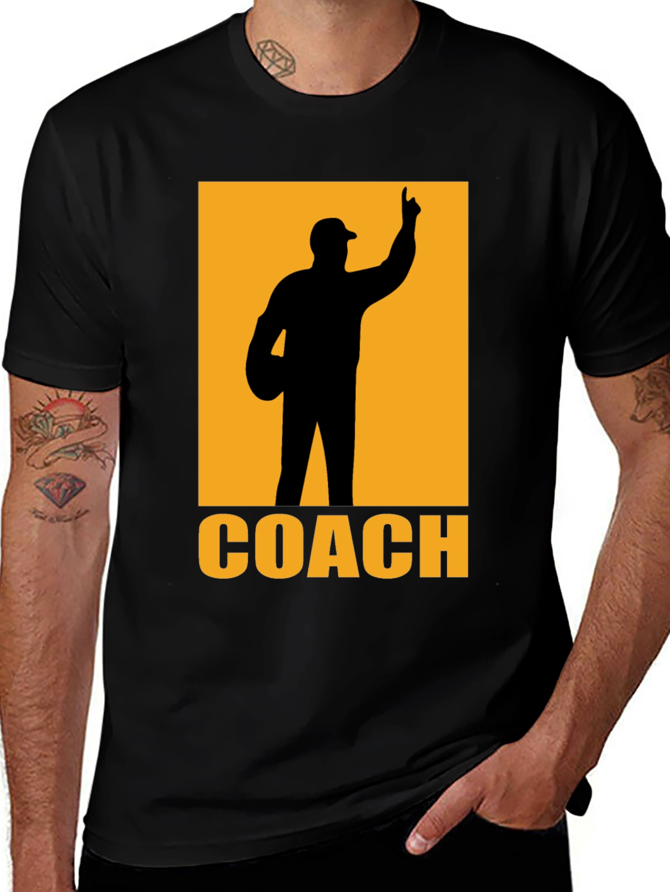 Coach Graphic T-Shirt - Black Cotton Tee