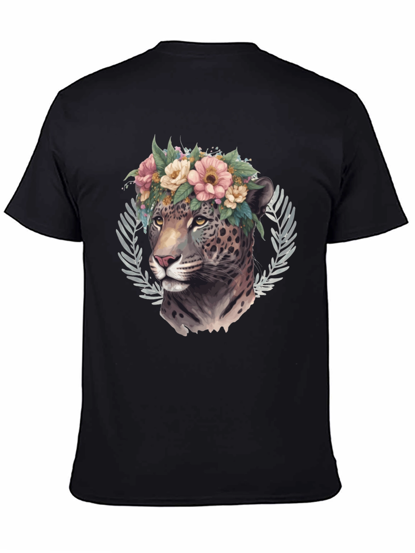 Floral Jaguar Graphic Tee - Stylish & Unique
