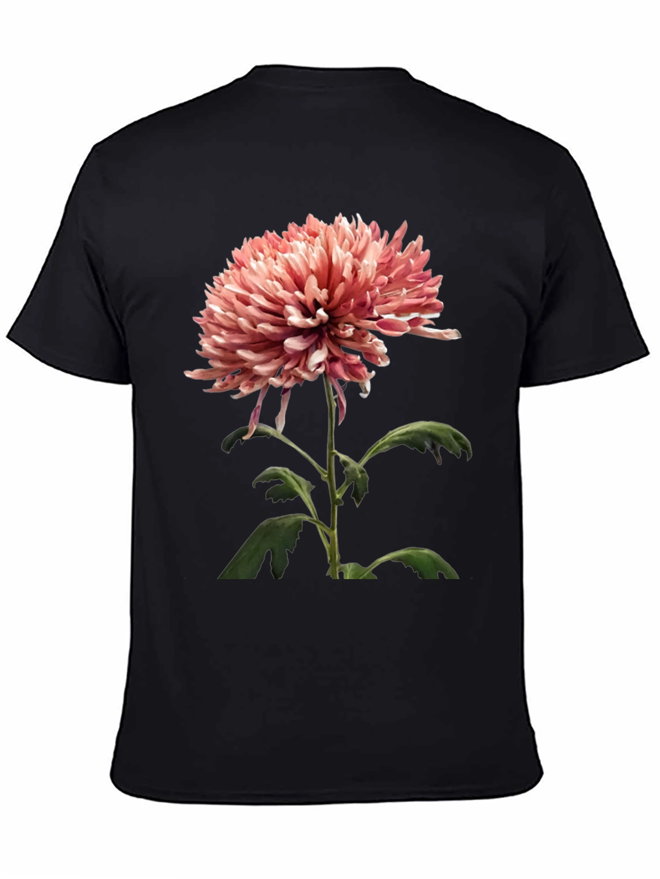 Floral Graphic Tee - Stylish Mens Black T-Shirt