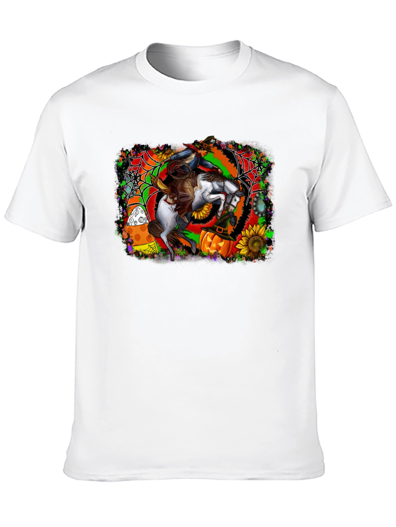 Halloween Horse Rider T-Shirt - Spooky Season Apparel