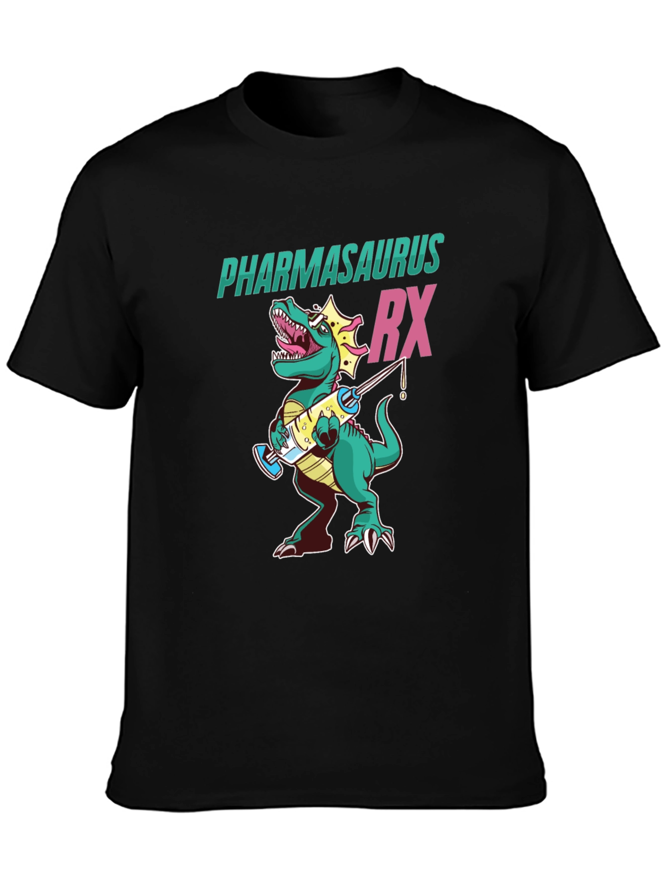 Pharmasaurus Rx T-Shirt - Funny Pharmacy Dinosaur Tee