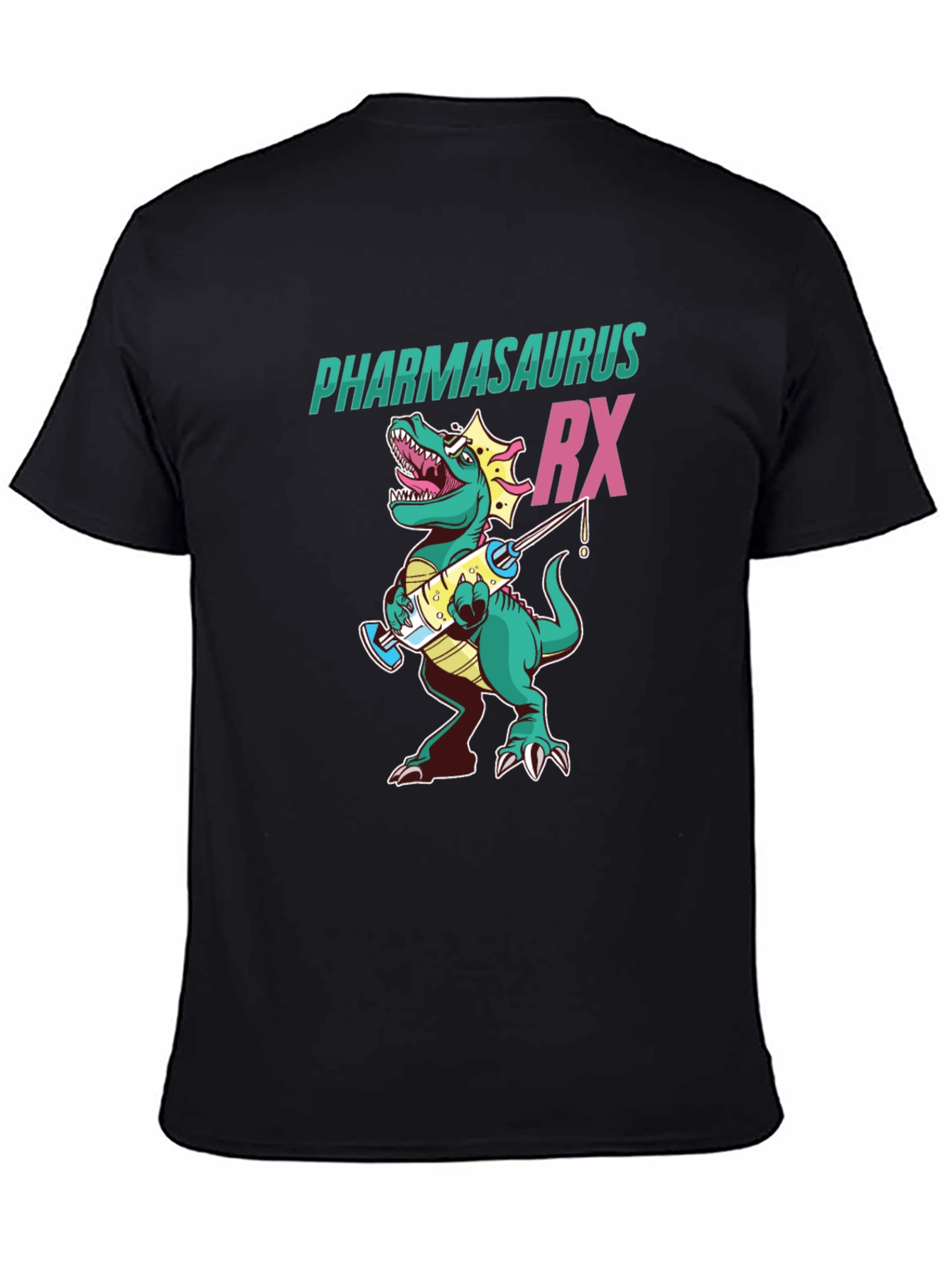 Pharmasaurus Rx T-Shirt - Funny Pharmacy Dinosaur Tee