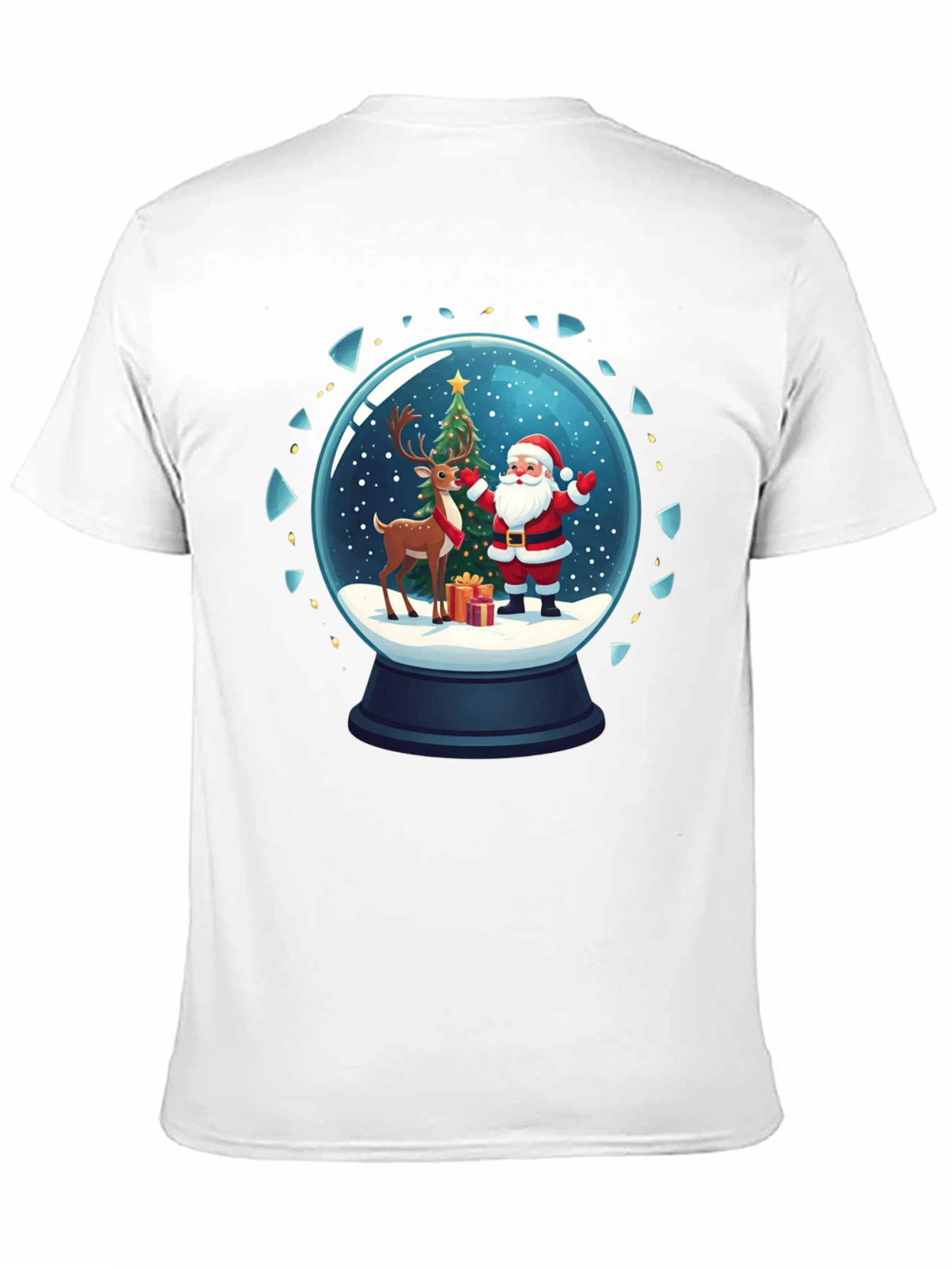 Festive Snow Globe Santa Graphic Tee