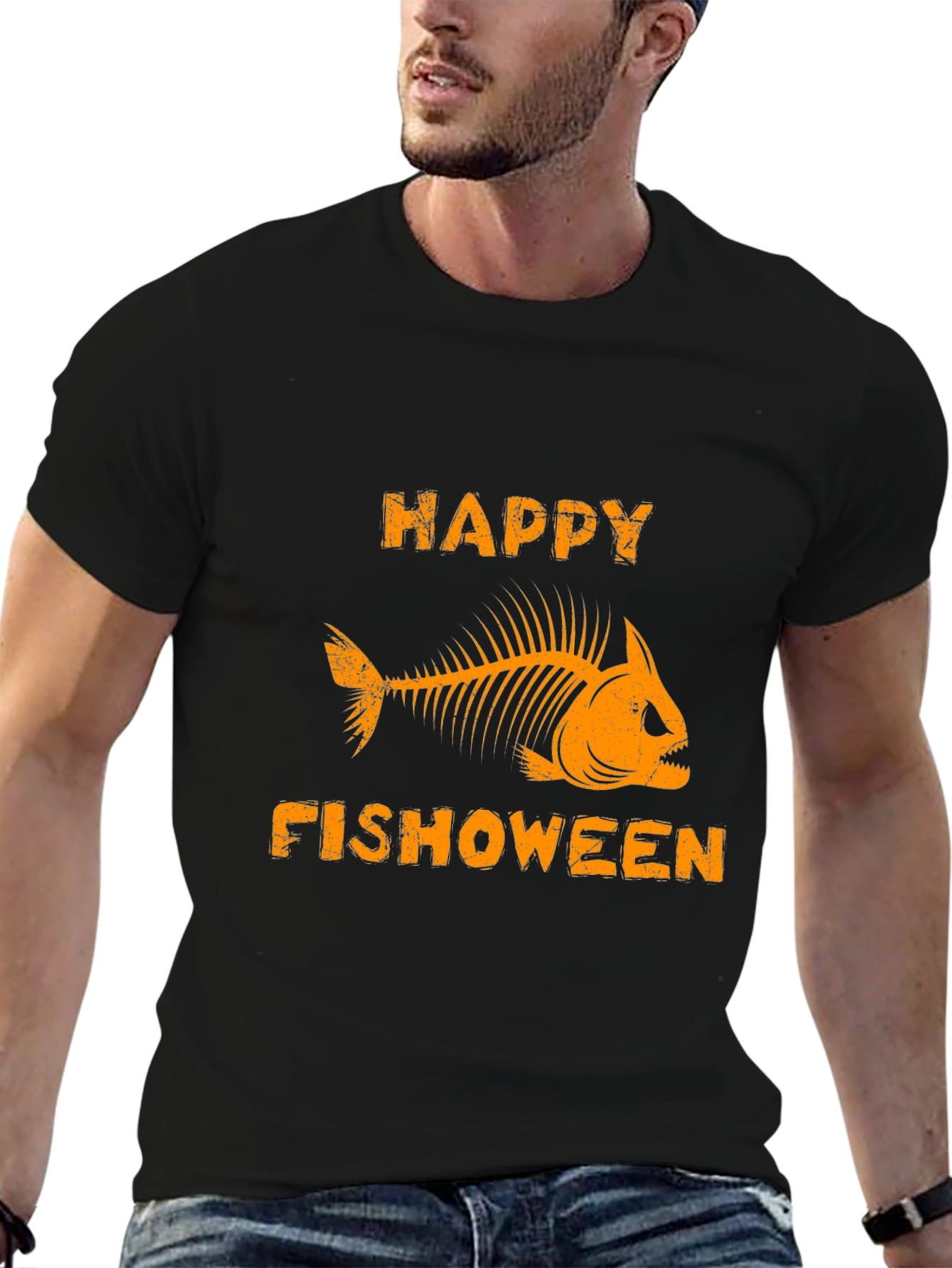 Happy Fishoween T-Shirt - Halloween Fishing Tee