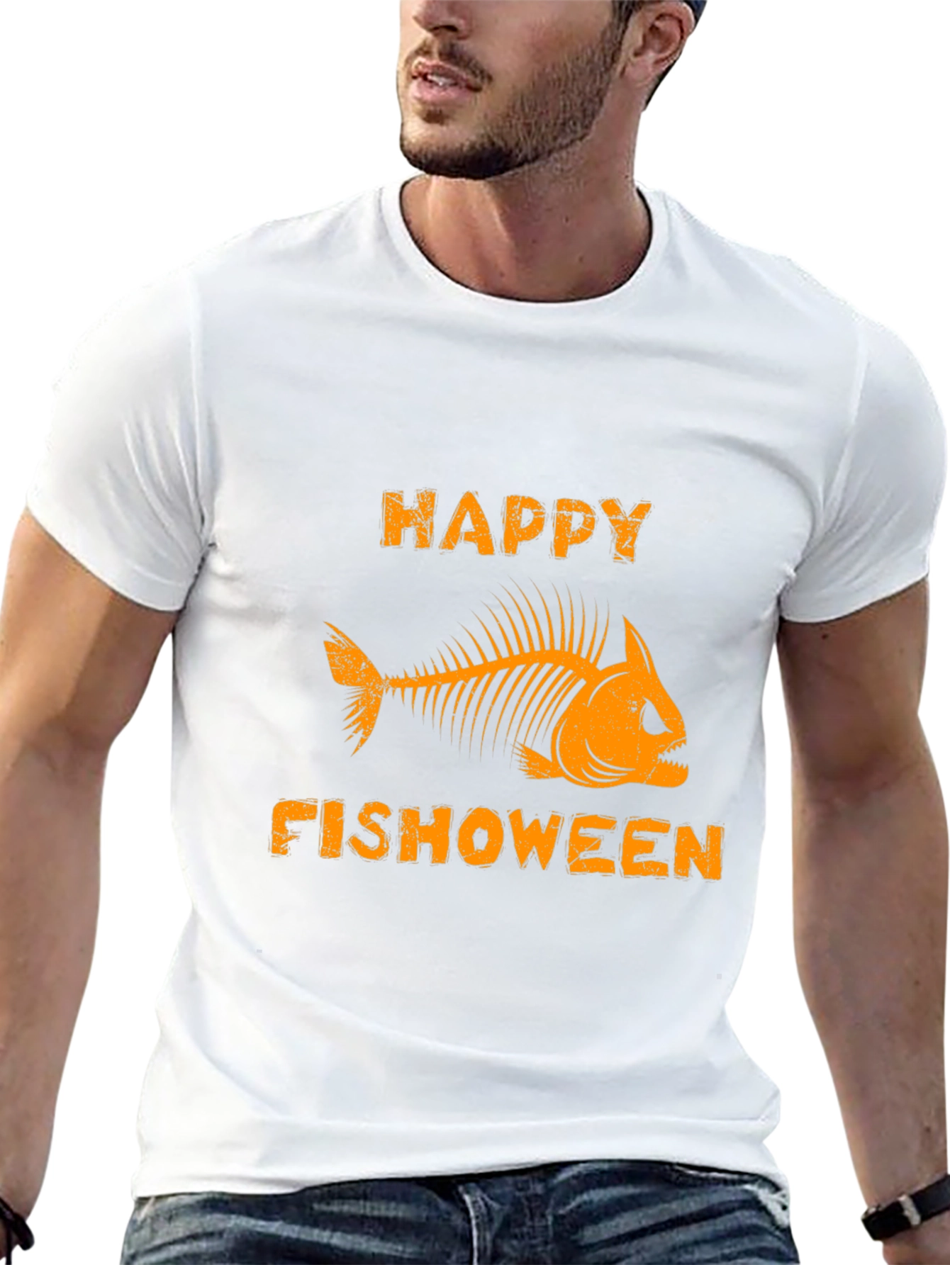 Happy Fishoween T-Shirt - Halloween Fishing Tee