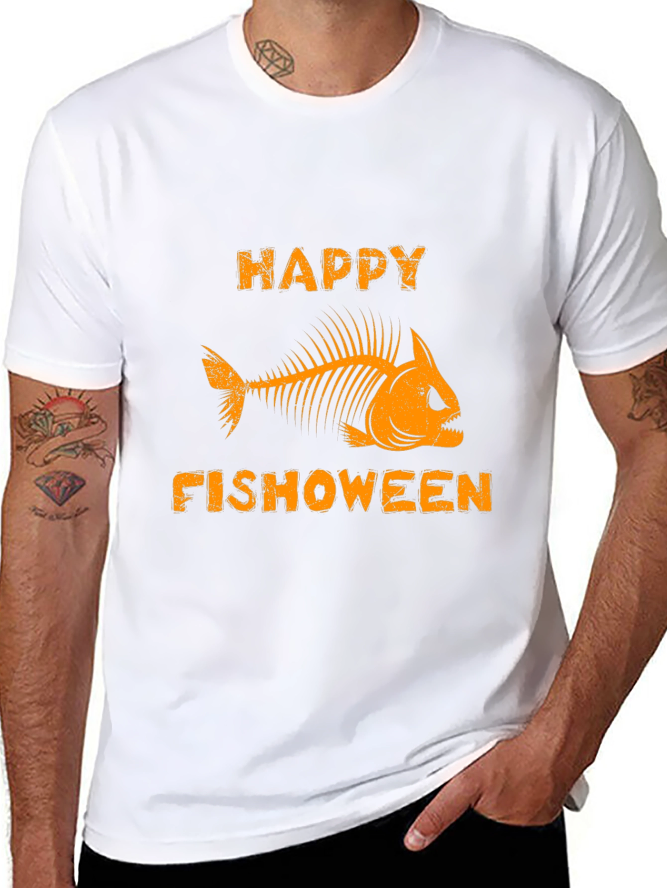 Happy Fishoween T-Shirt - Halloween Fishing Tee