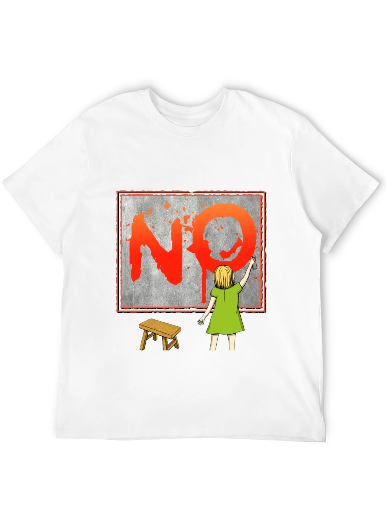 NO Graffiti Girl T-Shirt - Protest Art Tee