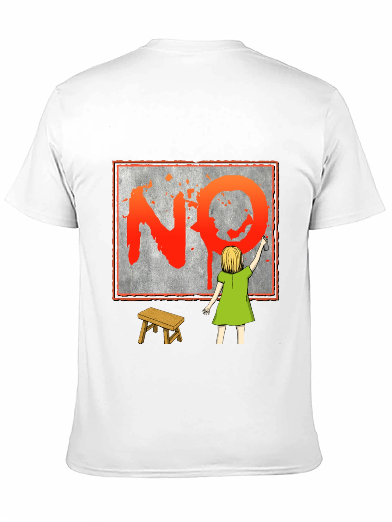 NO Graffiti Girl T-Shirt - Protest Art Tee