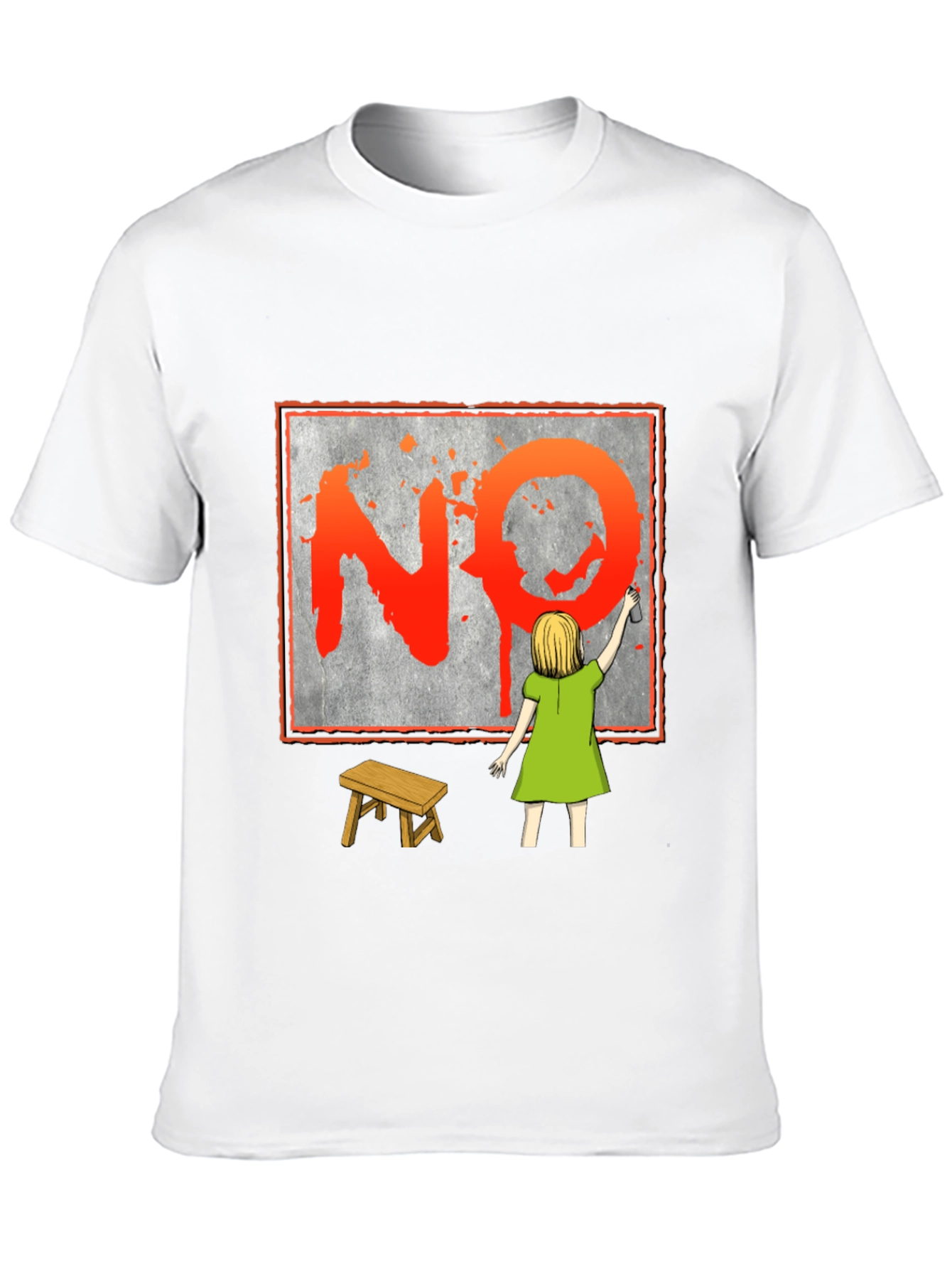 NO Graffiti Girl T-Shirt - Protest Art Tee