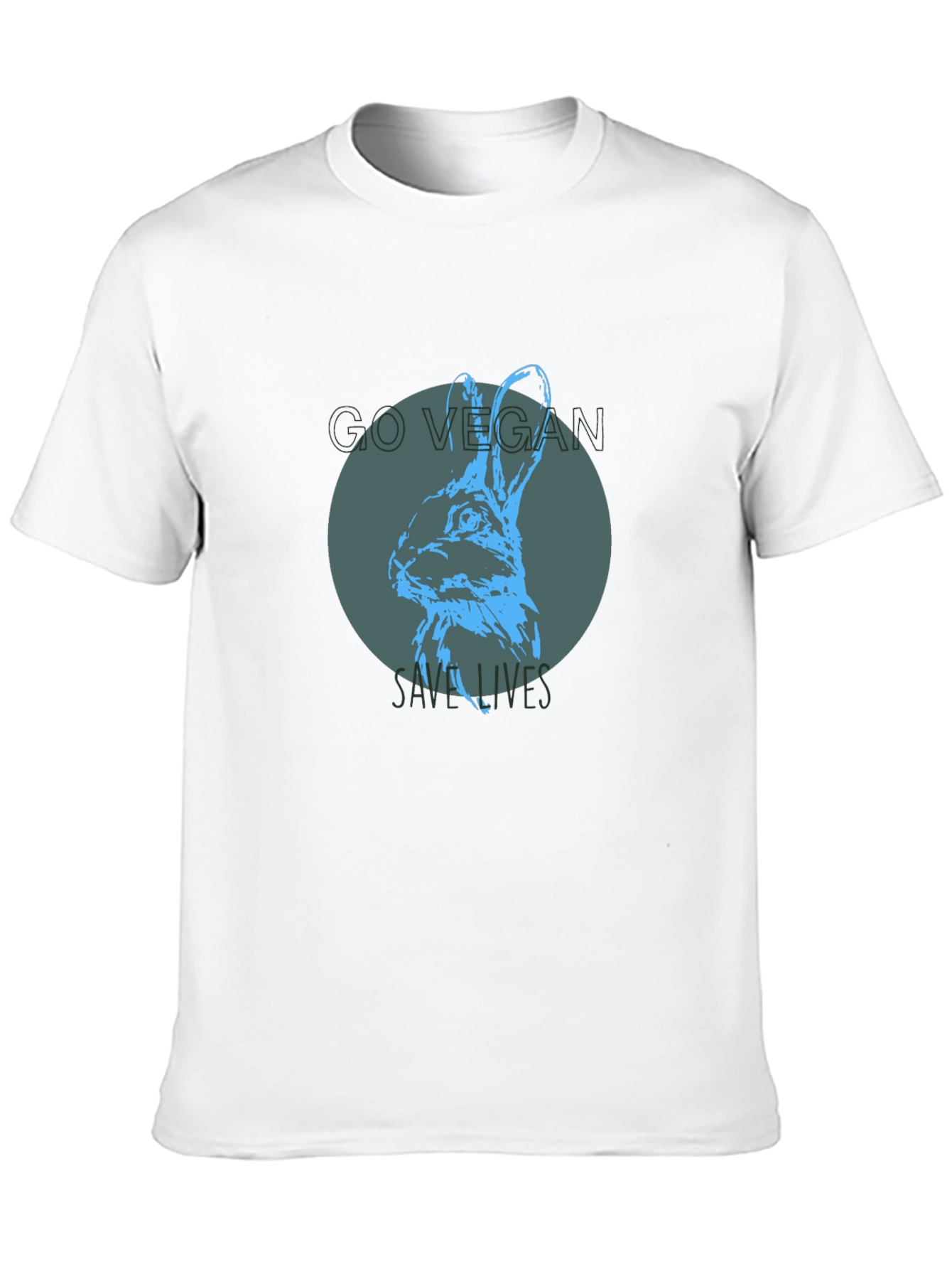 Vegan Rabbit Graphic Tee - Save Lives