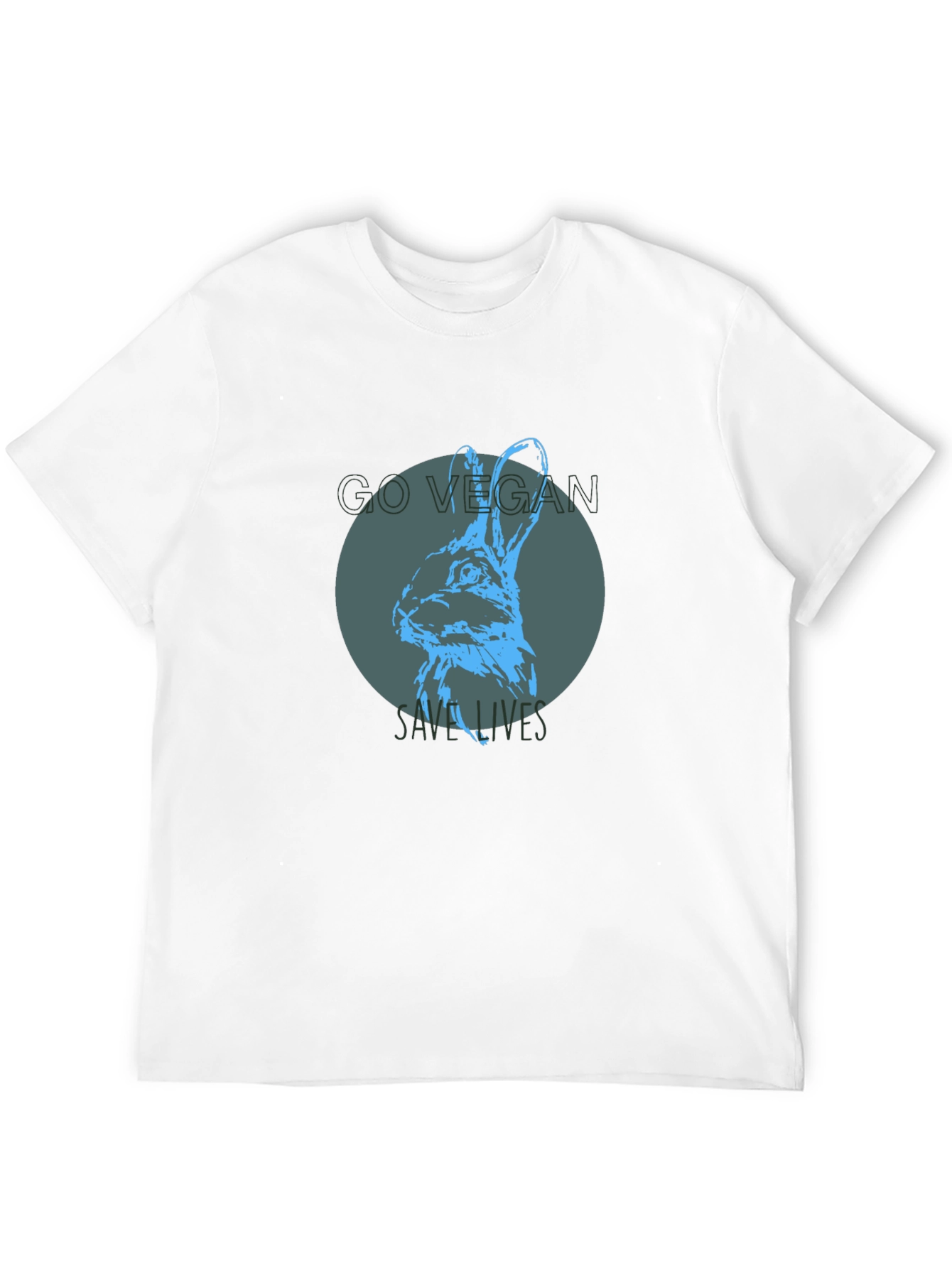 Vegan Rabbit Graphic Tee - Save Lives