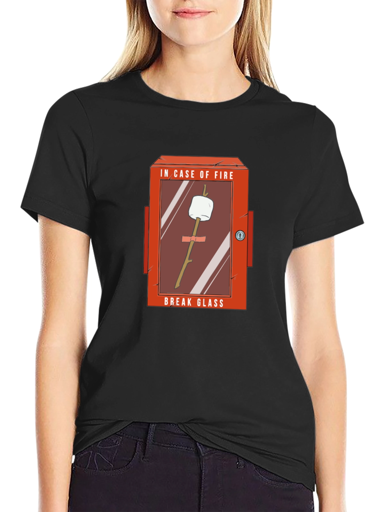 Humorous Marshmallow Fire Emergency T-Shirt