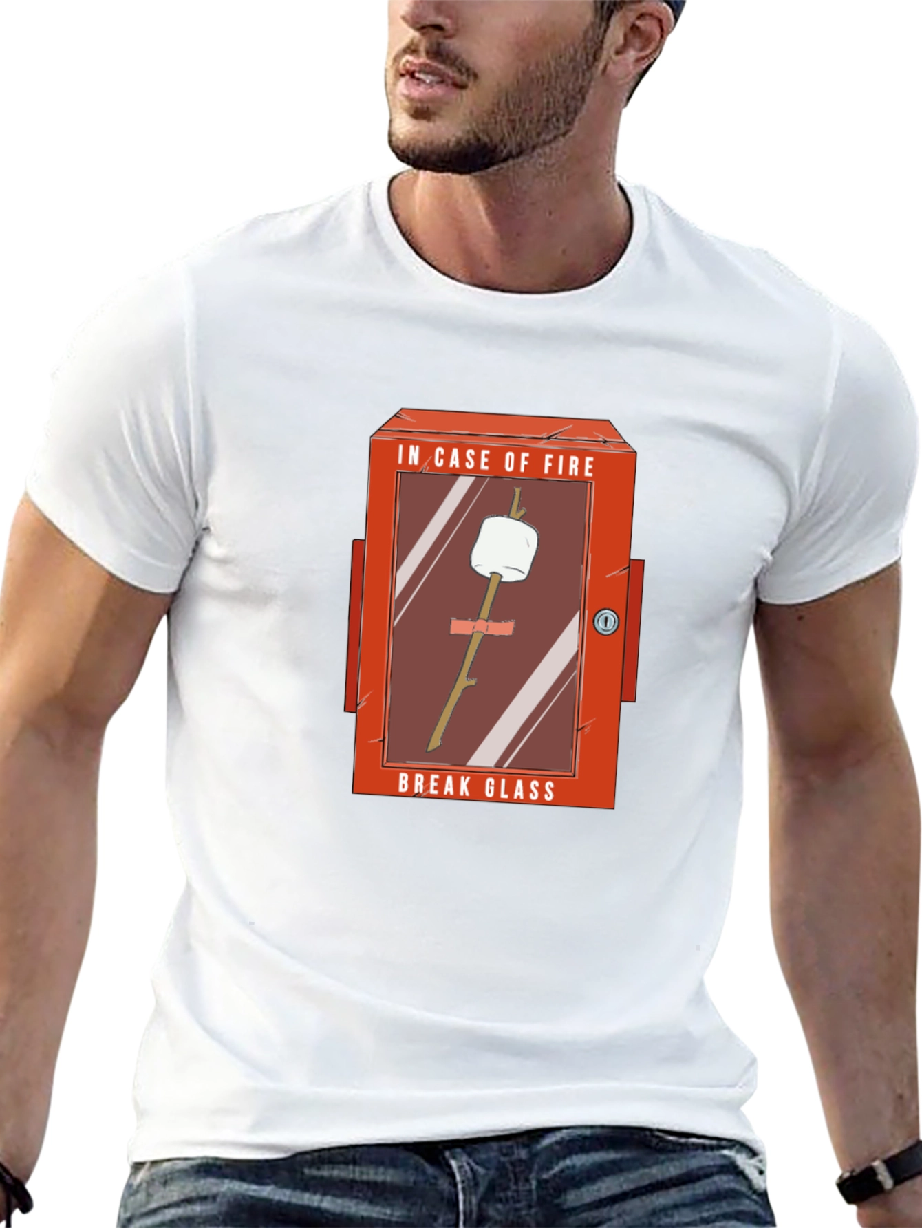 Humorous Marshmallow Fire Emergency T-Shirt