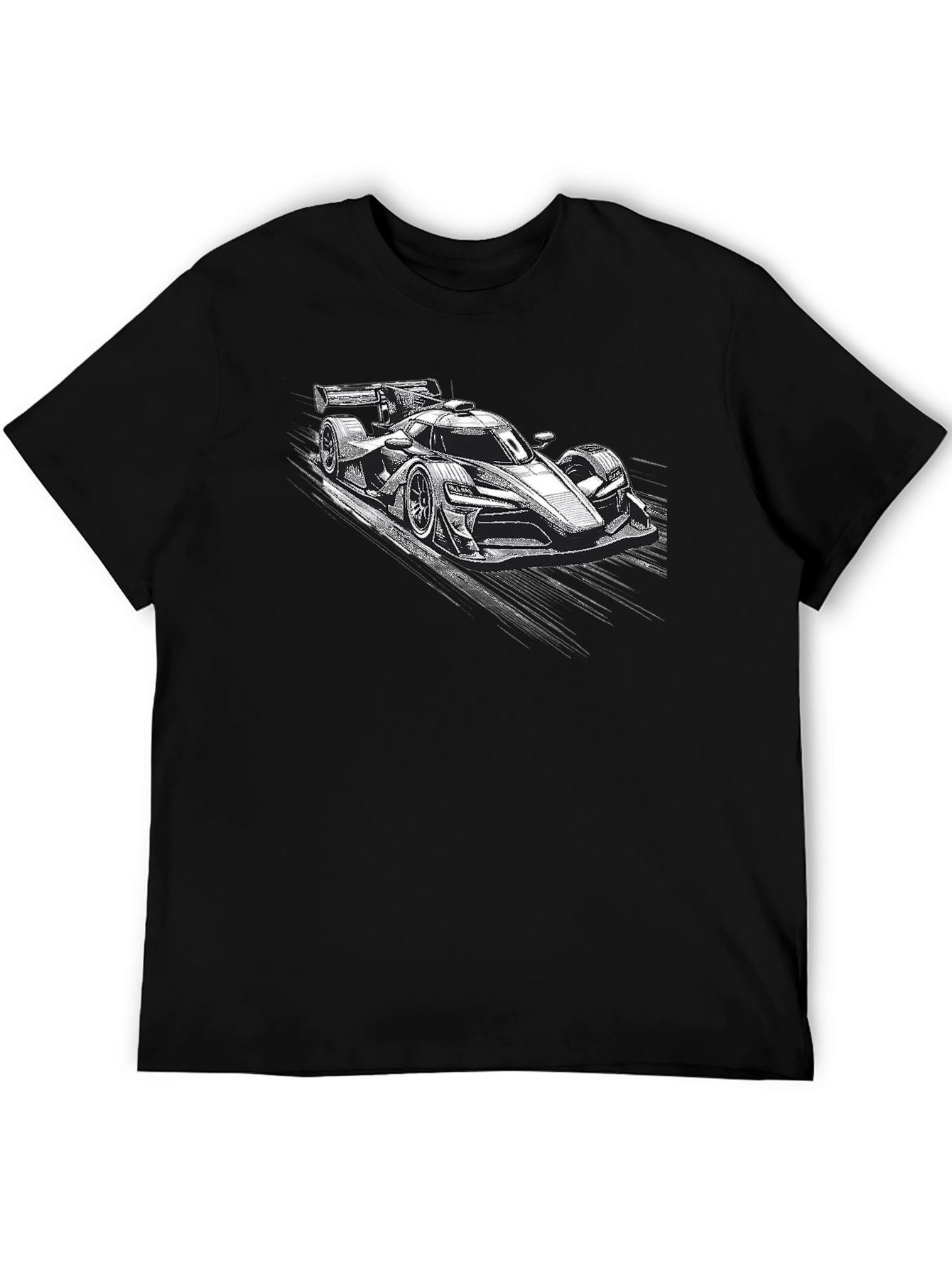 Race Car Graphic Black T-Shirt