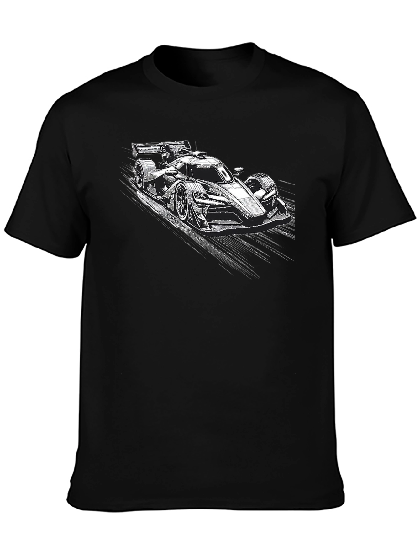 Race Car Graphic Black T-Shirt