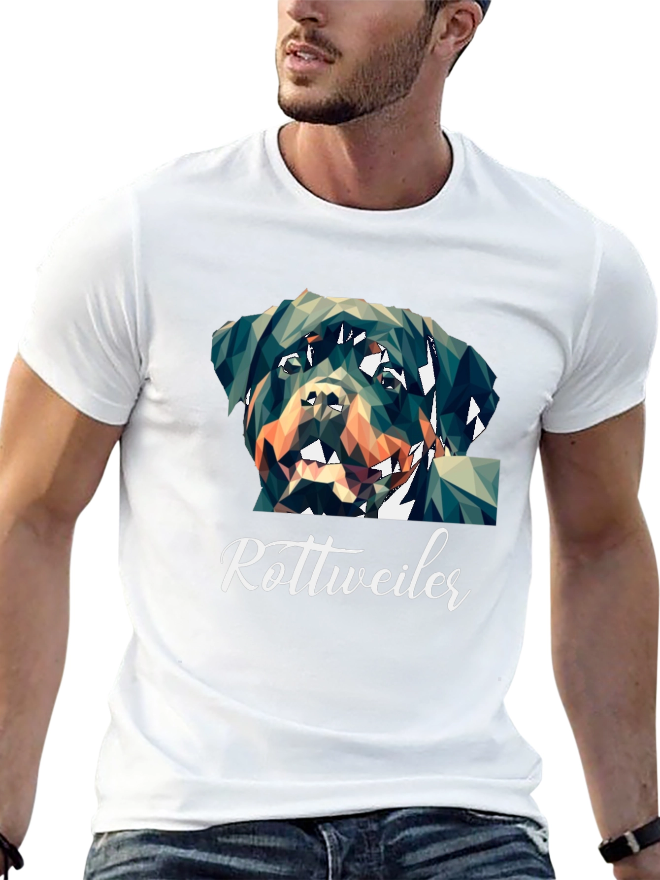 Rottweiler Geometric Dog T-Shirt