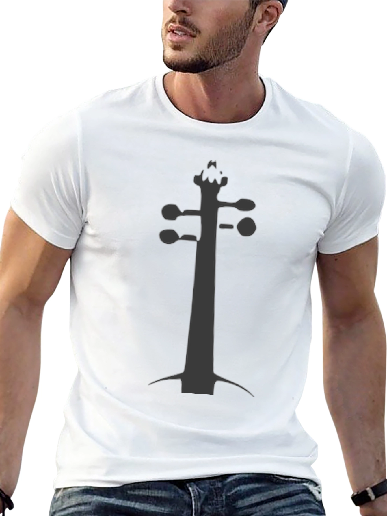 Violin Scroll Black Tee - Musicians Fashion