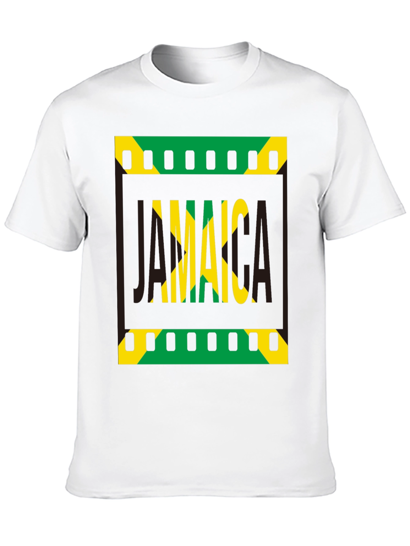 Jamaica Flag Graphic Print Black T-Shirt