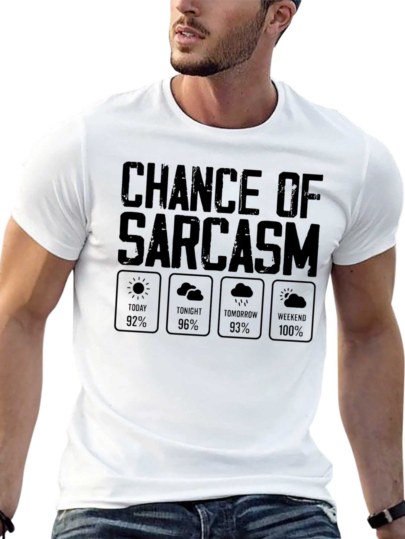 Sarcasm Weather Report Graphic Novelty T-Shirt