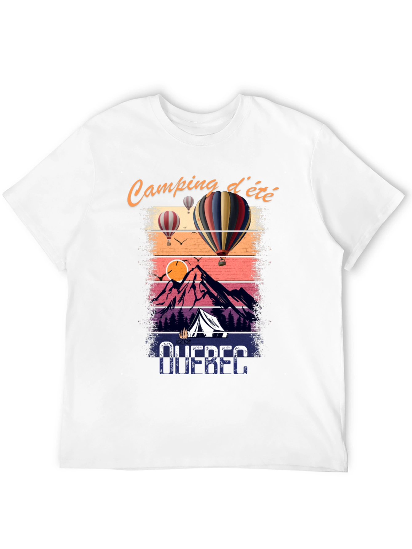 Quebec Camping dété Graphic Tee