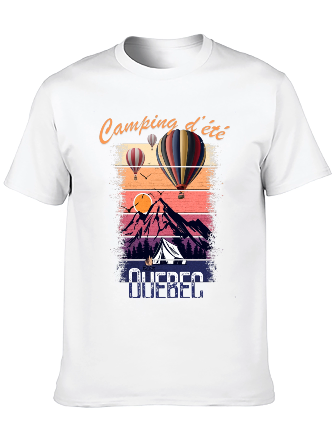 Quebec Camping dété Graphic Tee