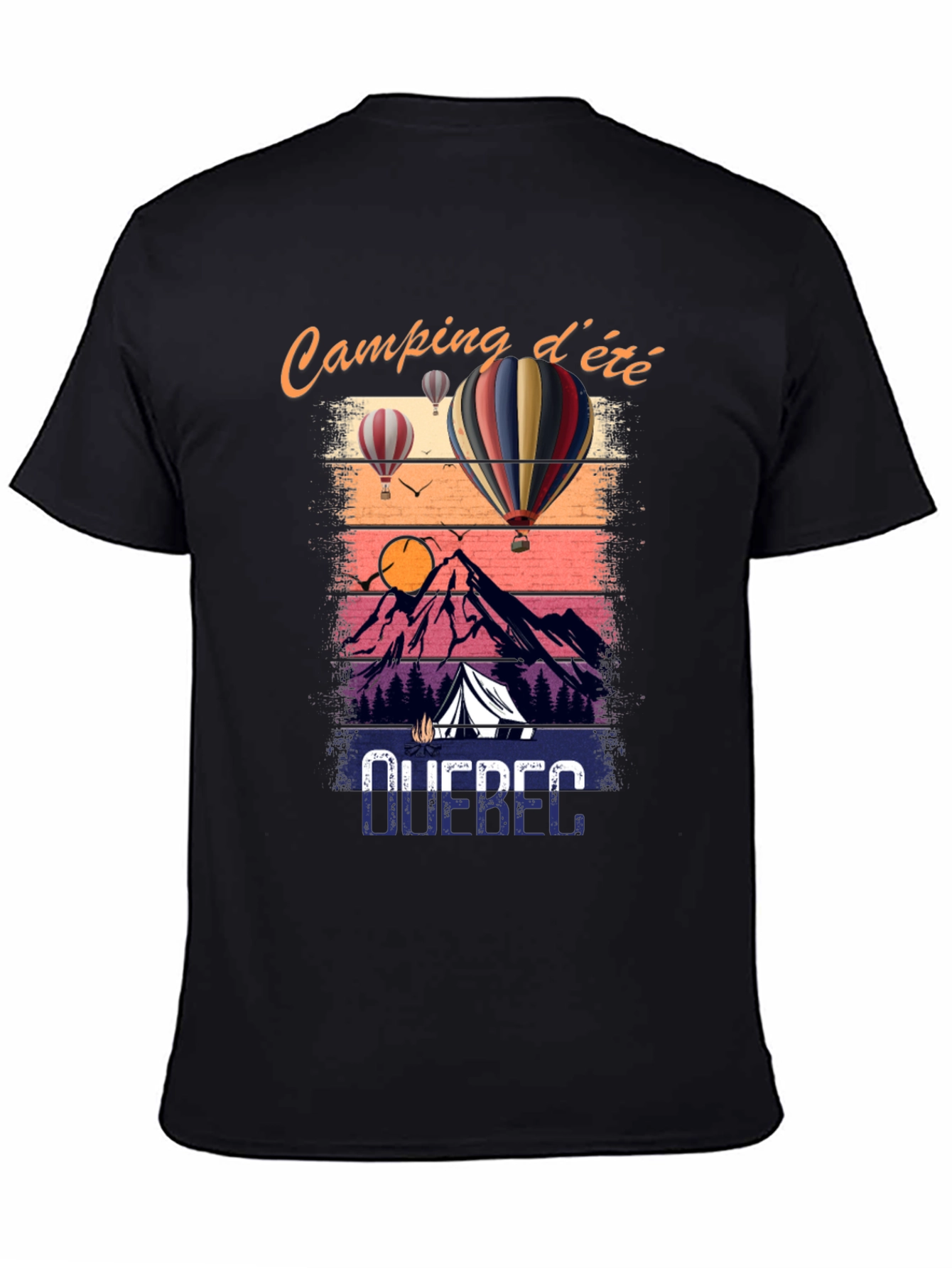 Quebec Camping dété Graphic Tee