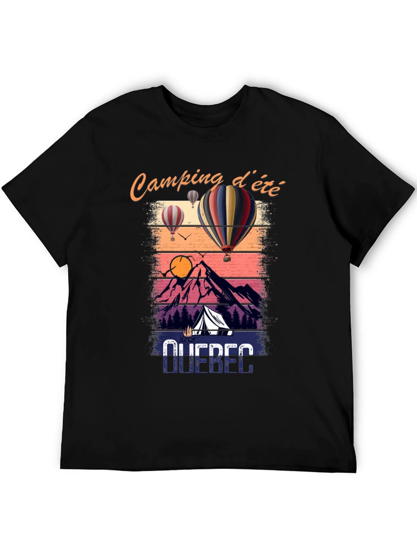 Quebec Camping dété Graphic Tee