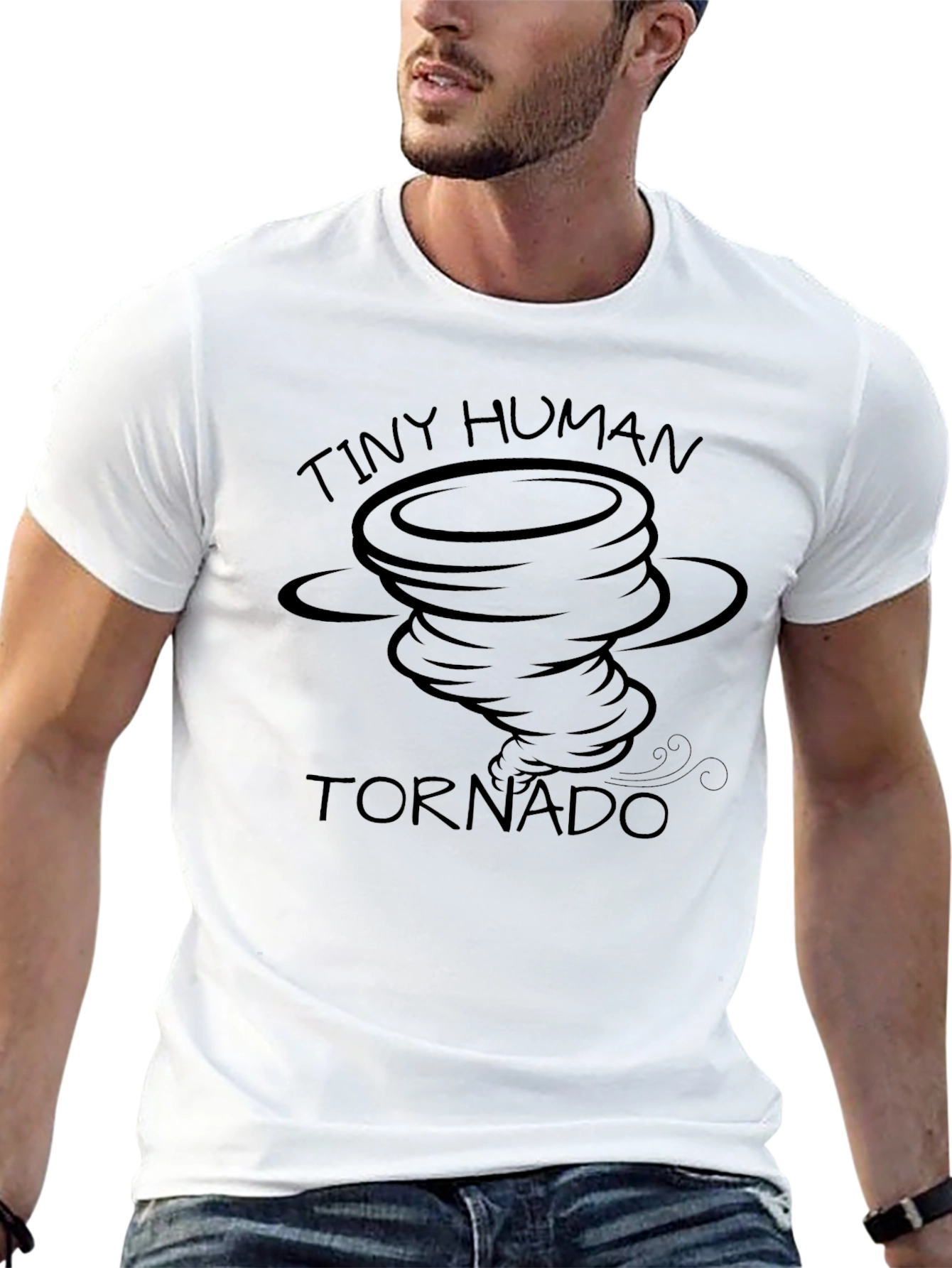 Tiny Human Tornado Black Graphic Tee