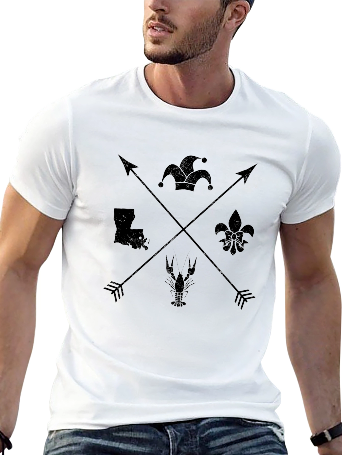 Louisiana Pride Graphic Tee - Mens Black T-Shirt