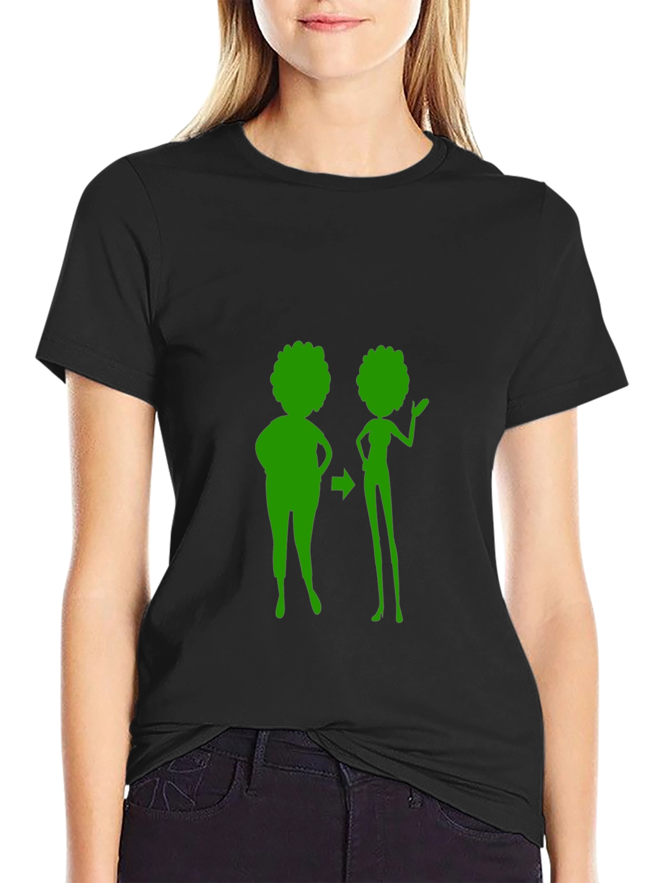 Weight Loss Journey Graphic Tee - Unisex Black T-Shirt