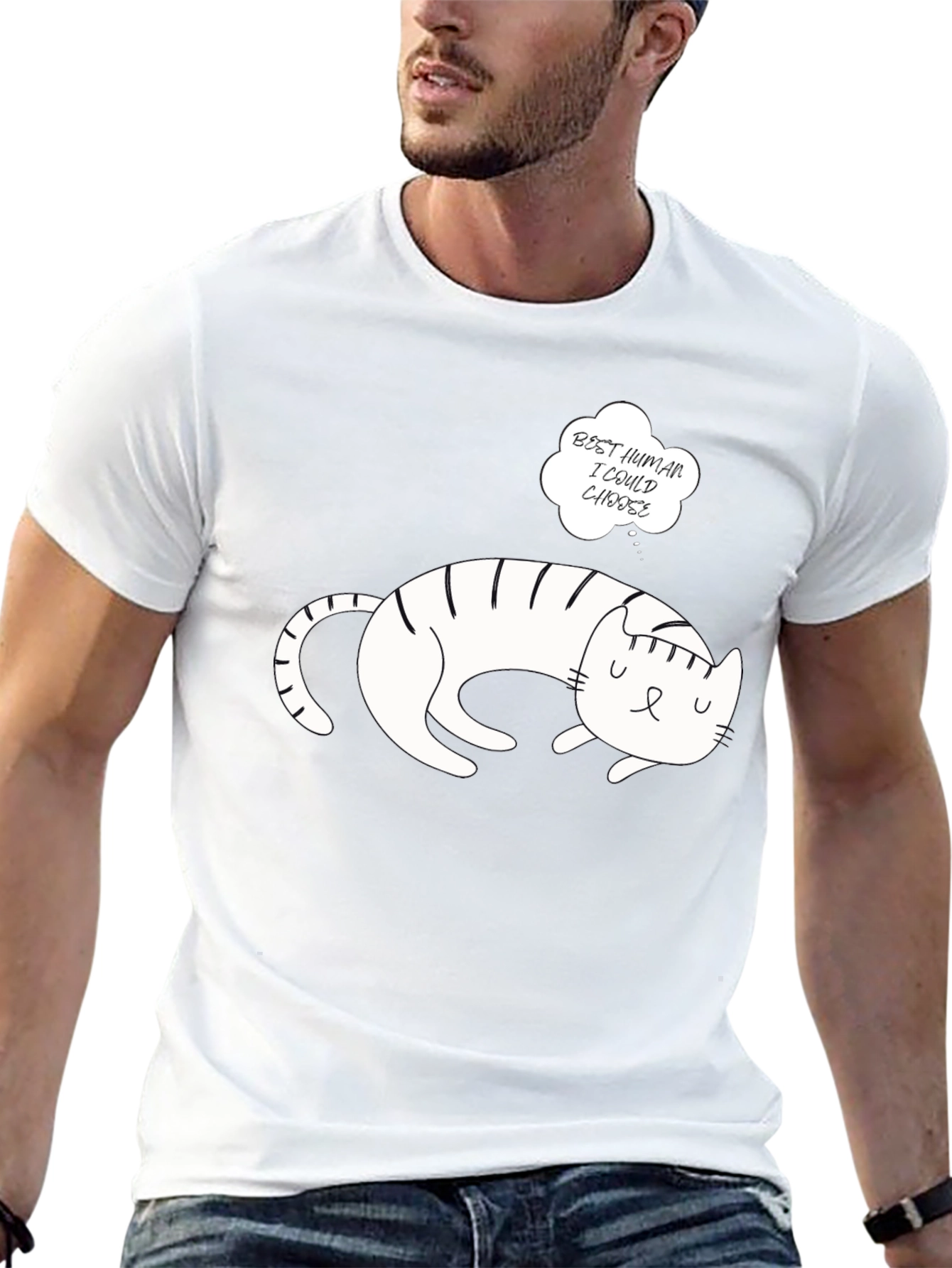 Cat Lover T-Shirt - Best Human I Could Choose