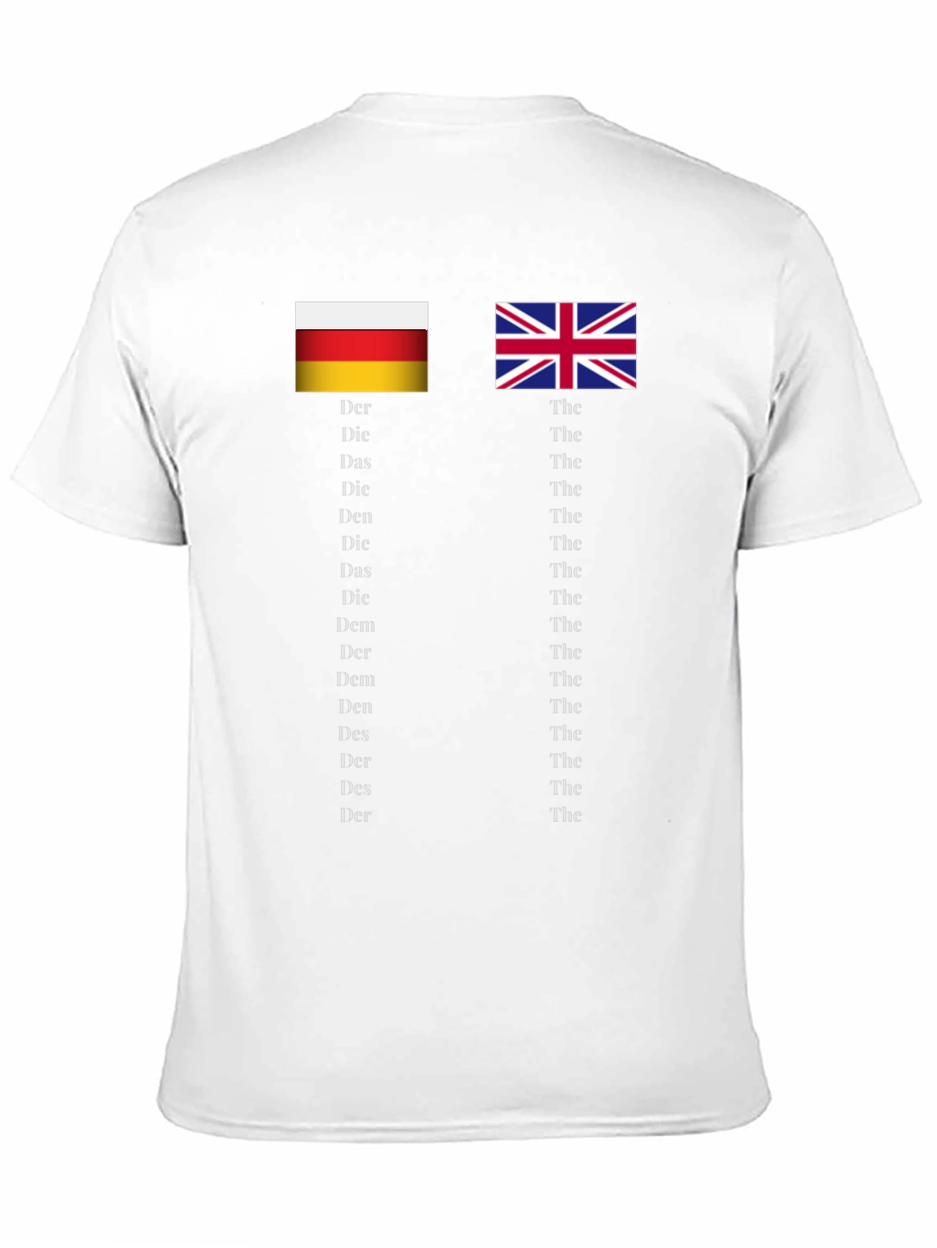 Flags & Articles T-Shirt: German & English Grammar Tee