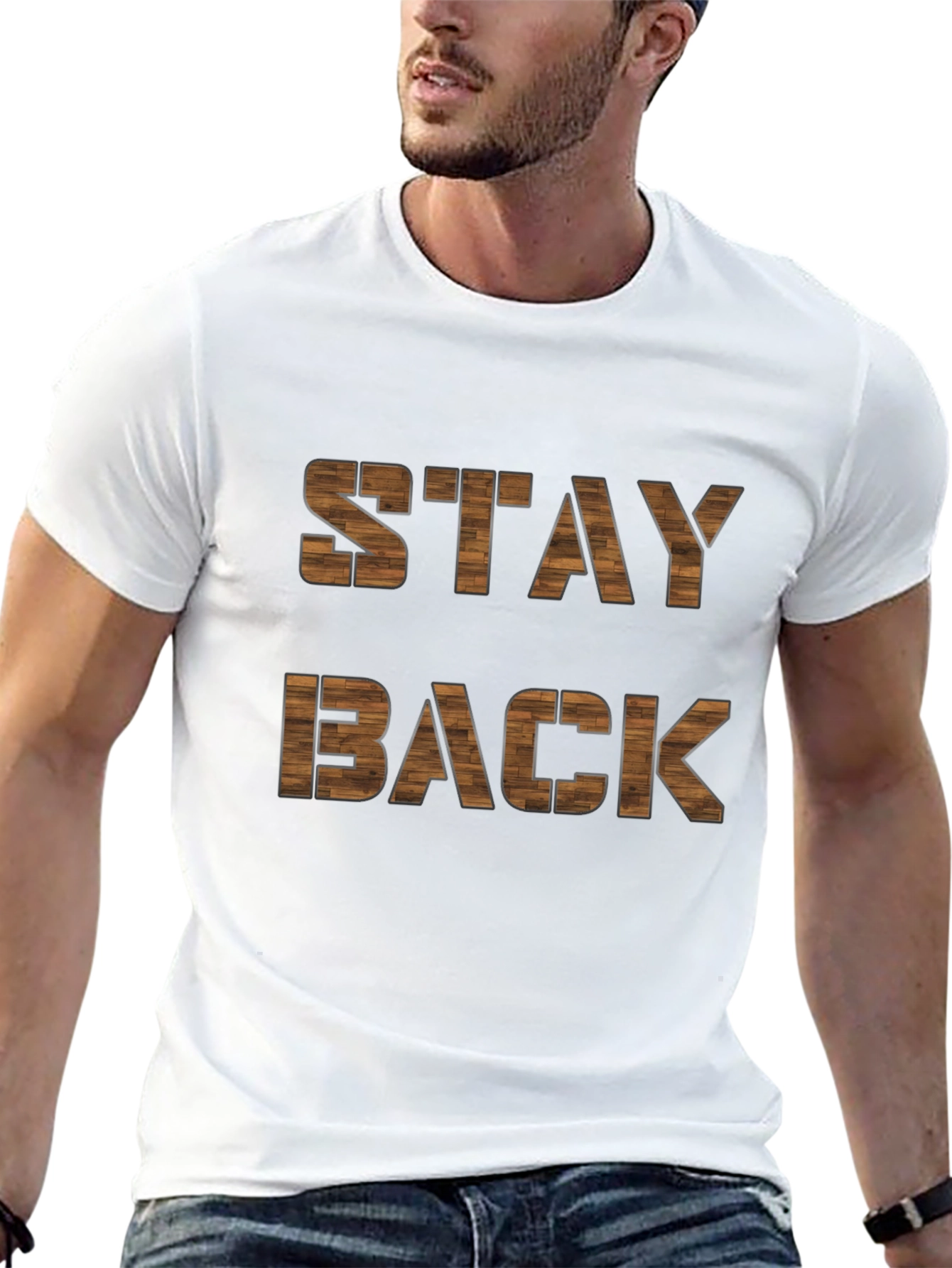 Stay Back Graphic Print Tee