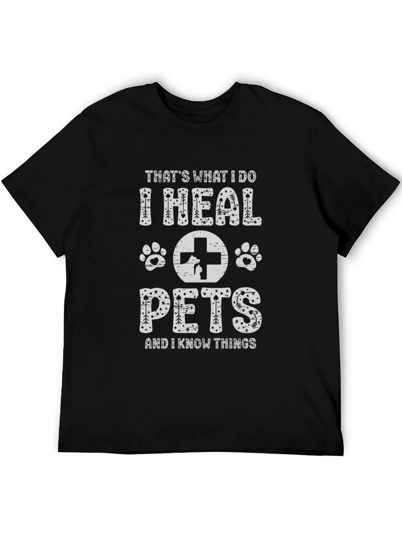 I Heal Pets Black T-Shirt