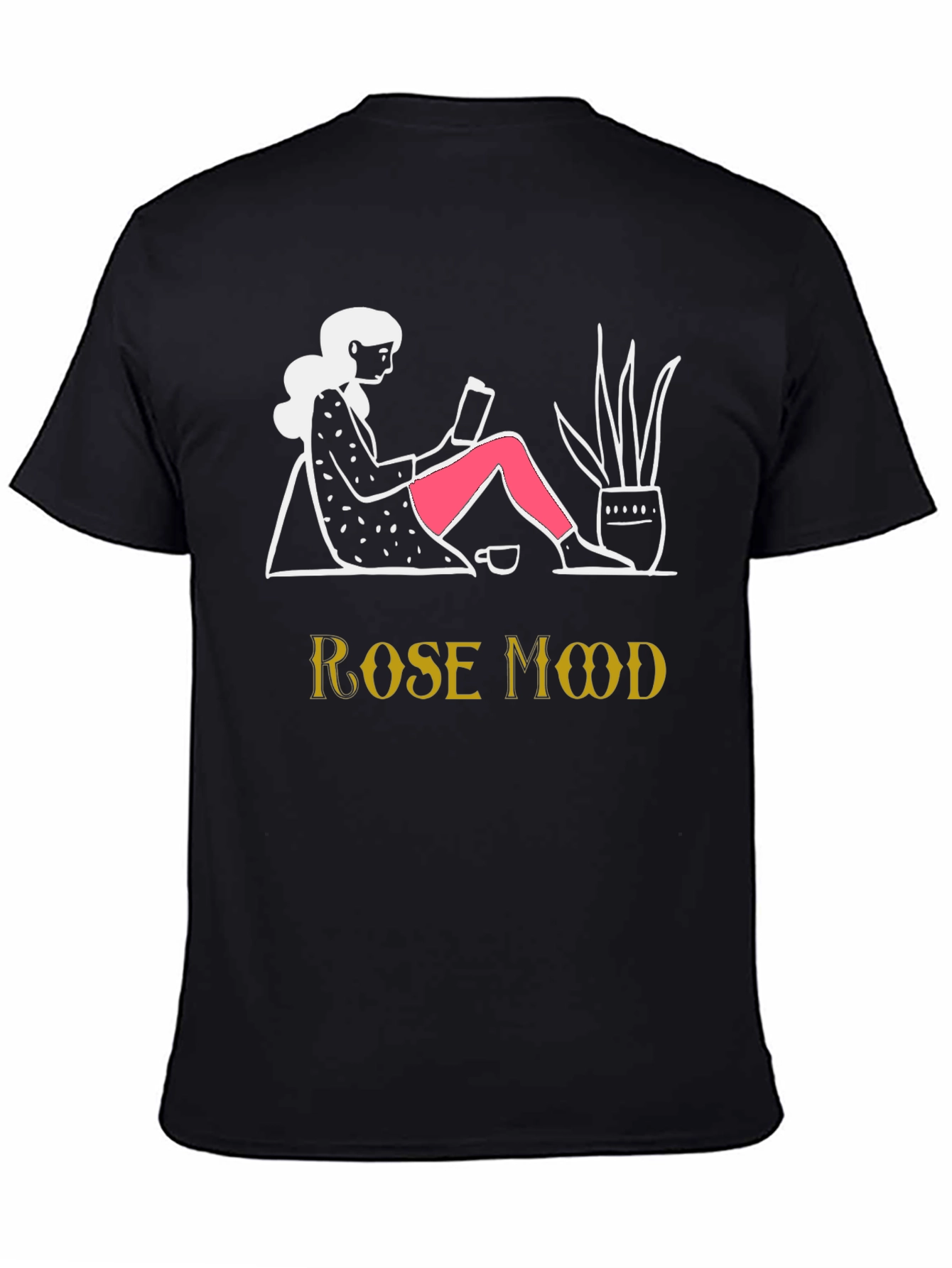 Rose Mood T-Shirt - Cozy Book Reader Design