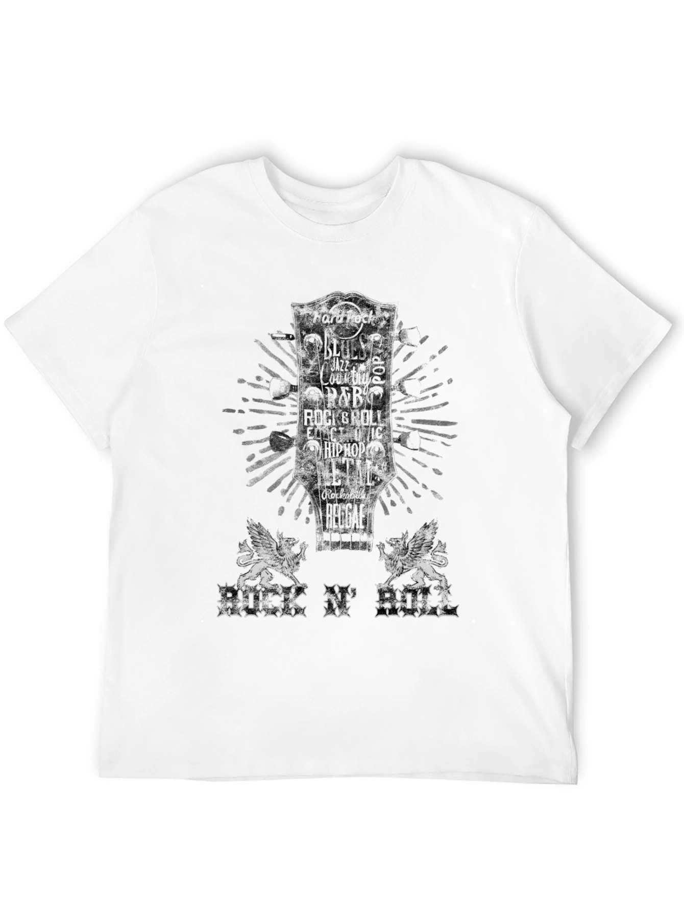 Rock n Roll Graphic Tee - Black