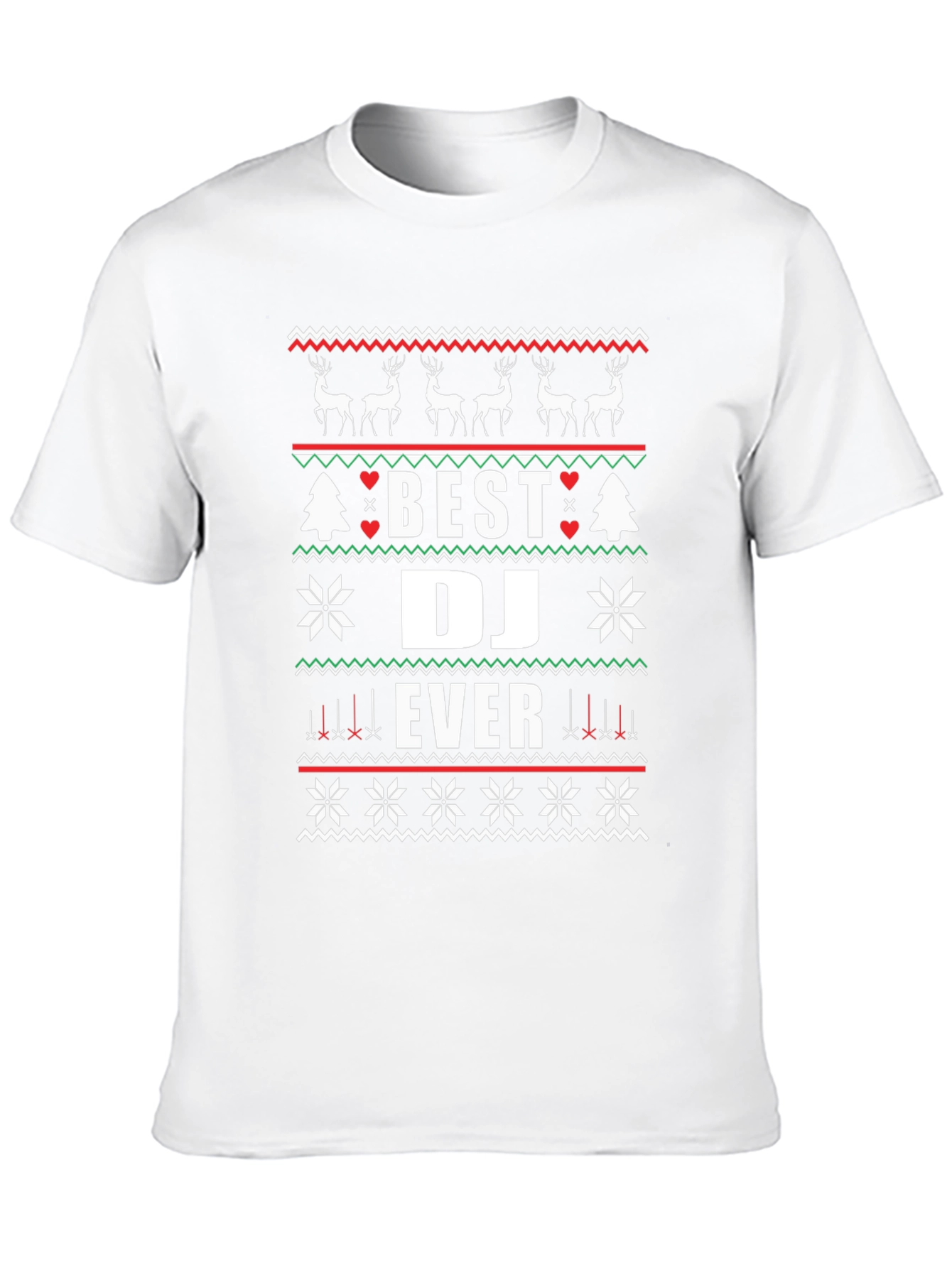 Best DJ Ever Ugly Christmas Sweater T-Shirt