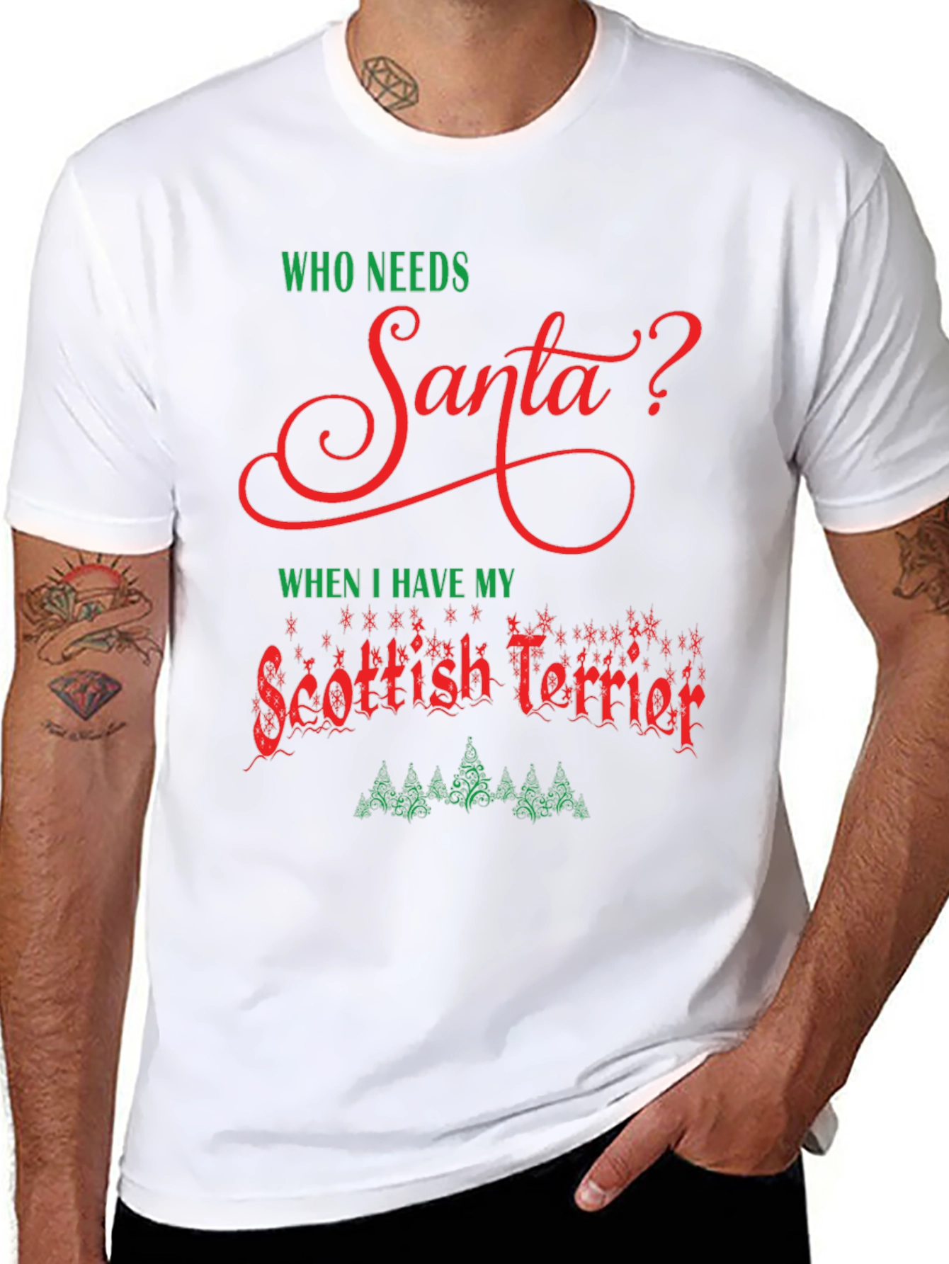 Funny Scottish Terrier Christmas T-Shirt