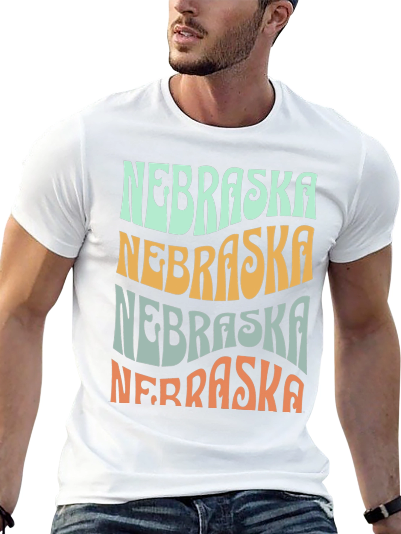 Nebraska Graphic T-Shirt Retro Style