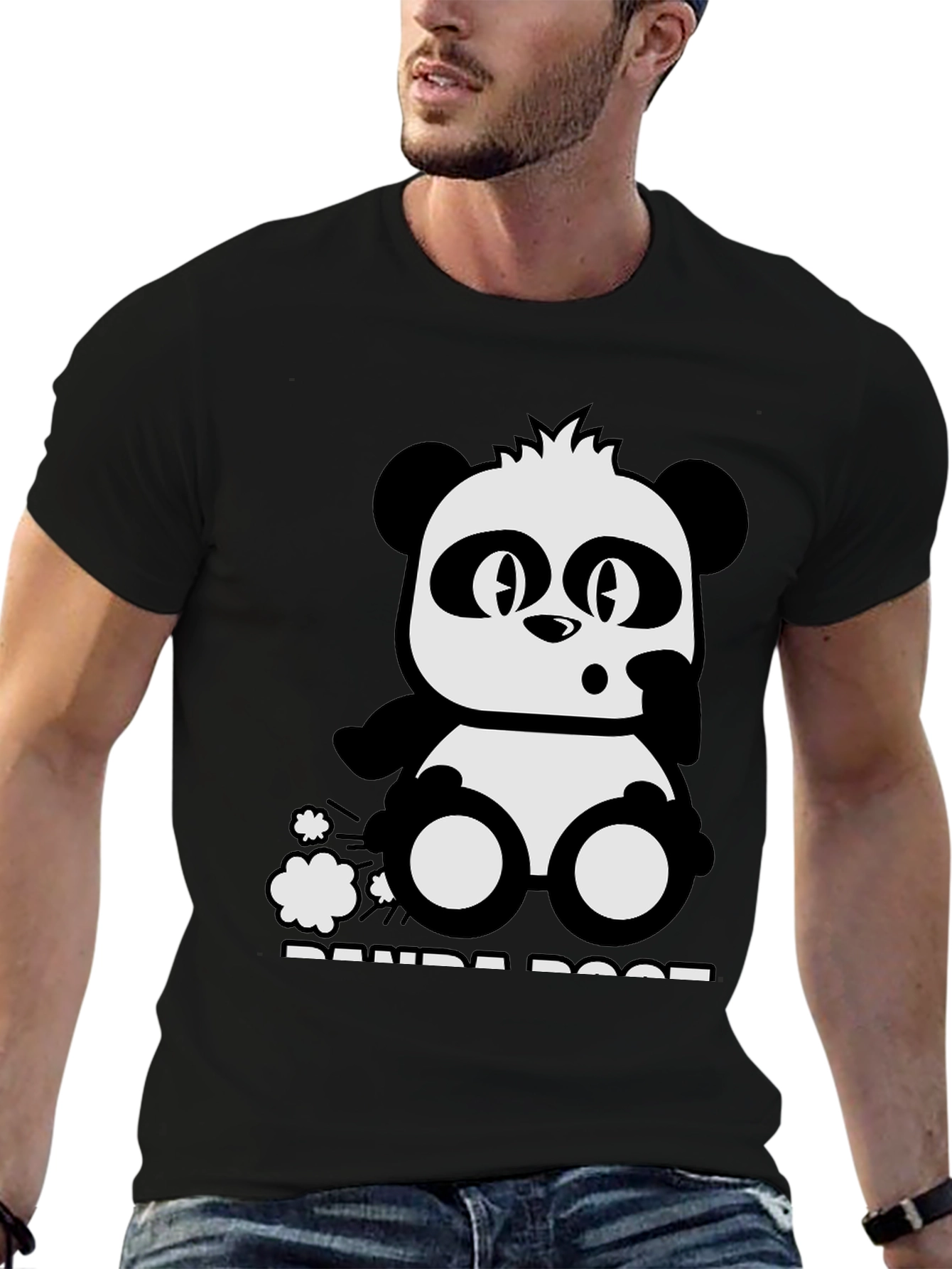 Panda Poof Black Graphic Tee