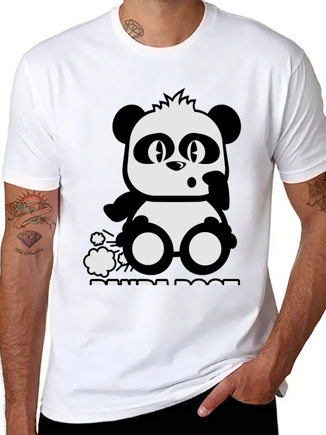 Panda Poof Black Graphic Tee