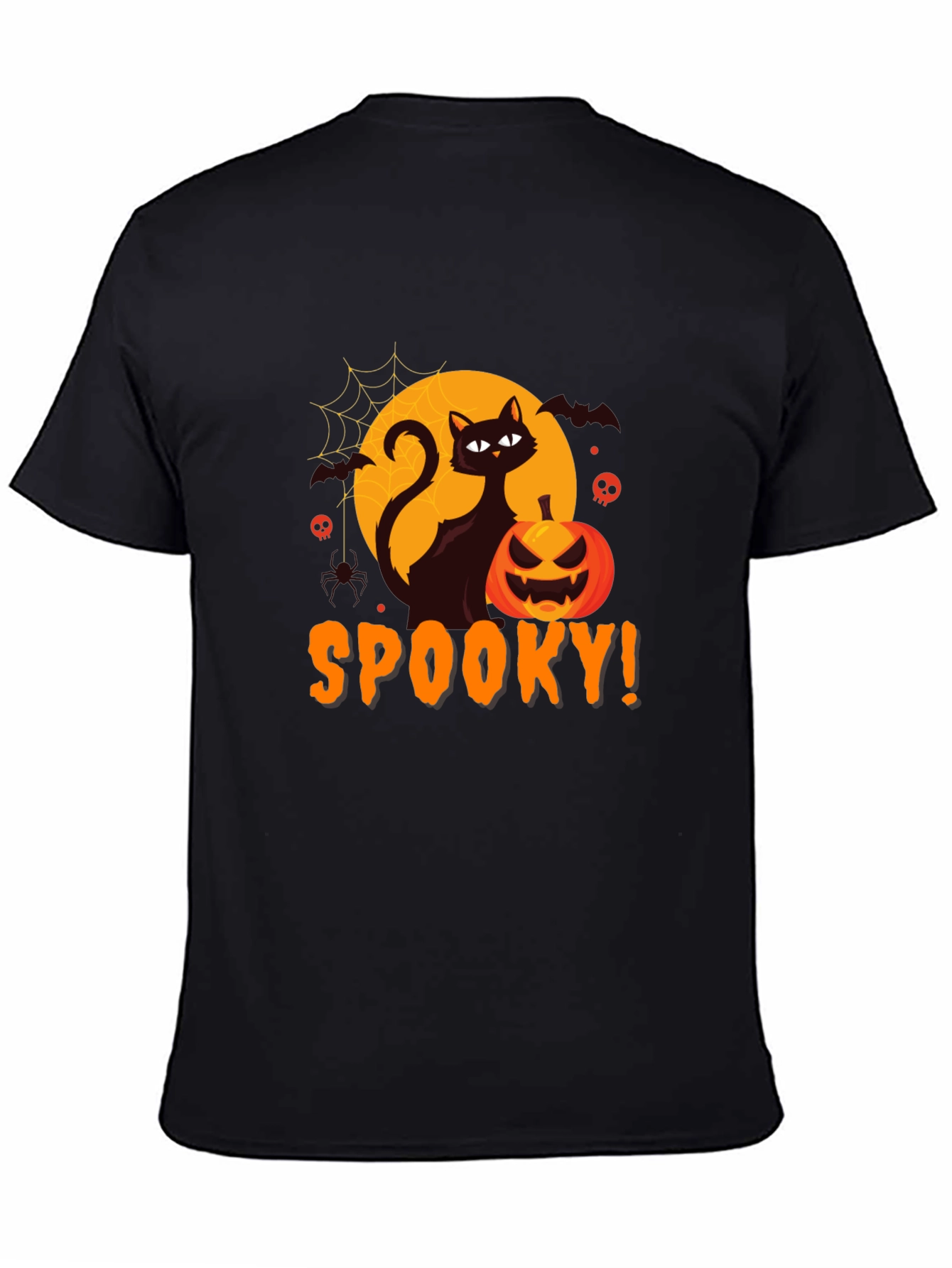 Spooky Halloween Black Cat Graphic Tee