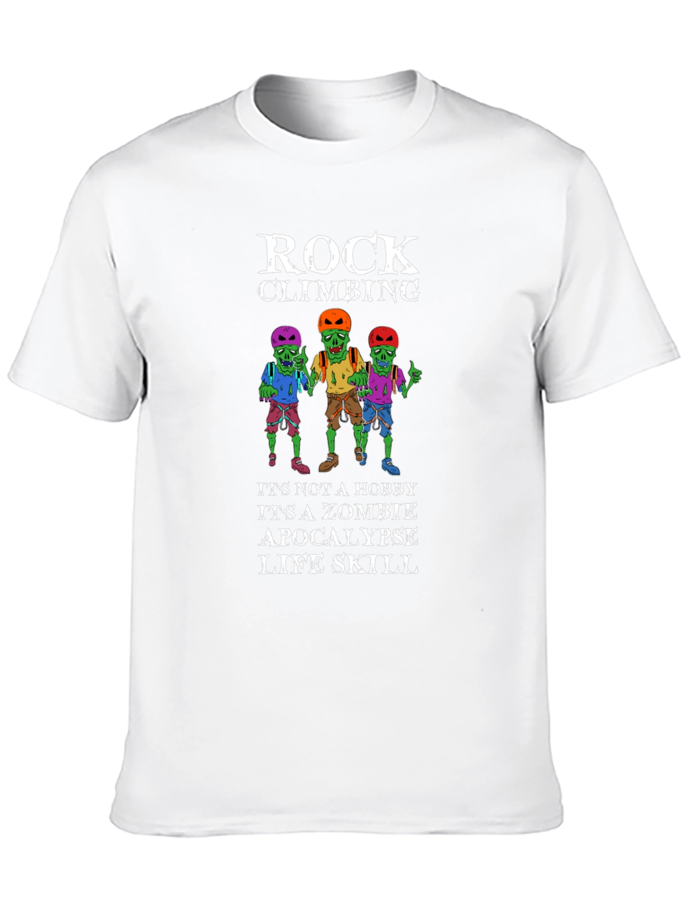 Zombie Rock Climbing Apocalypse Skill T-Shirt