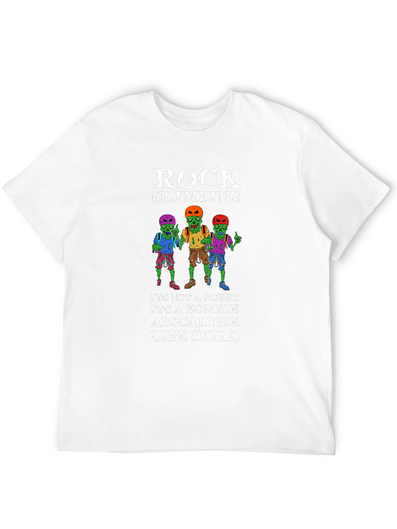 Zombie Rock Climbing Apocalypse Skill T-Shirt