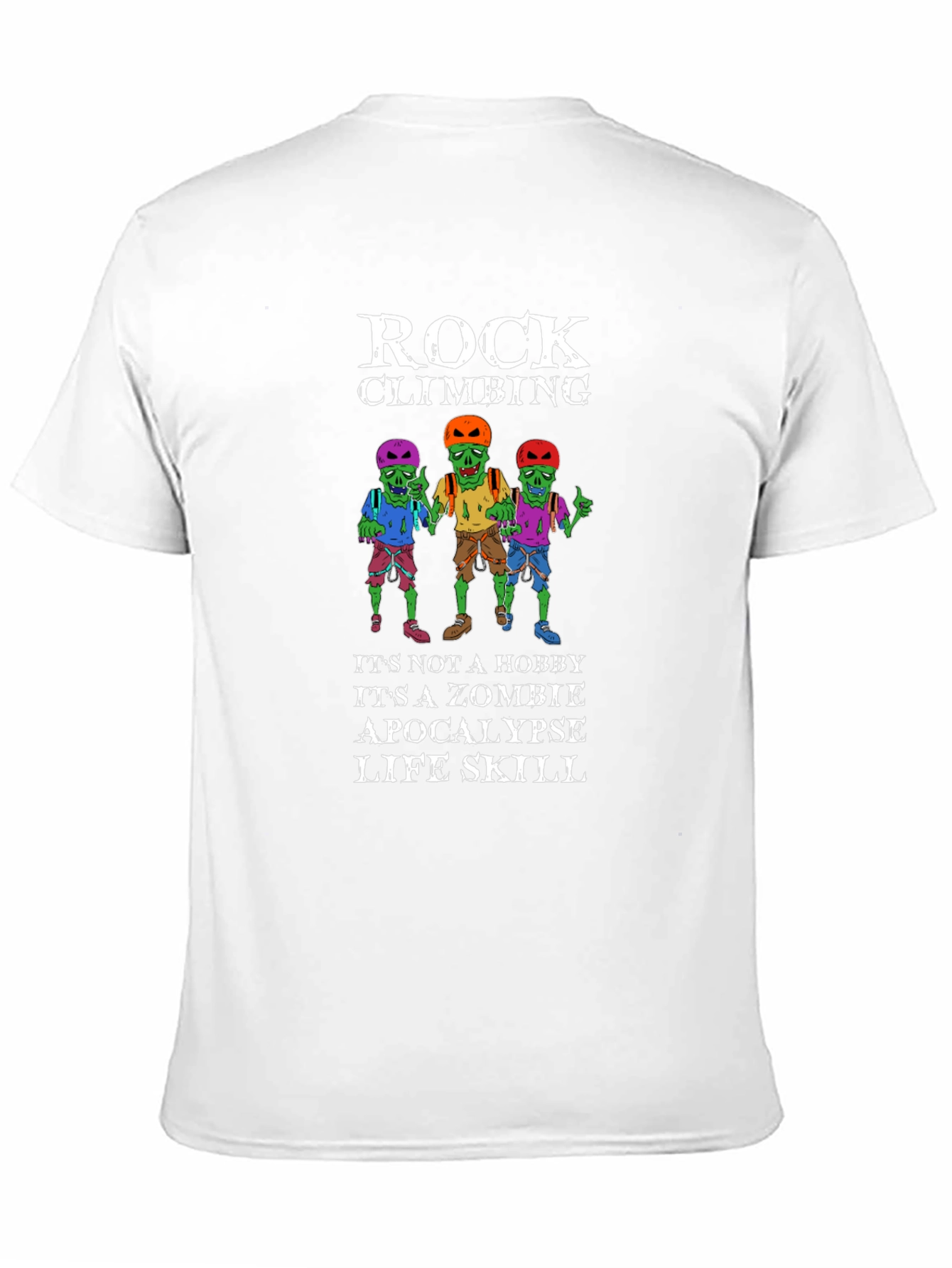 Zombie Rock Climbing Apocalypse Skill T-Shirt