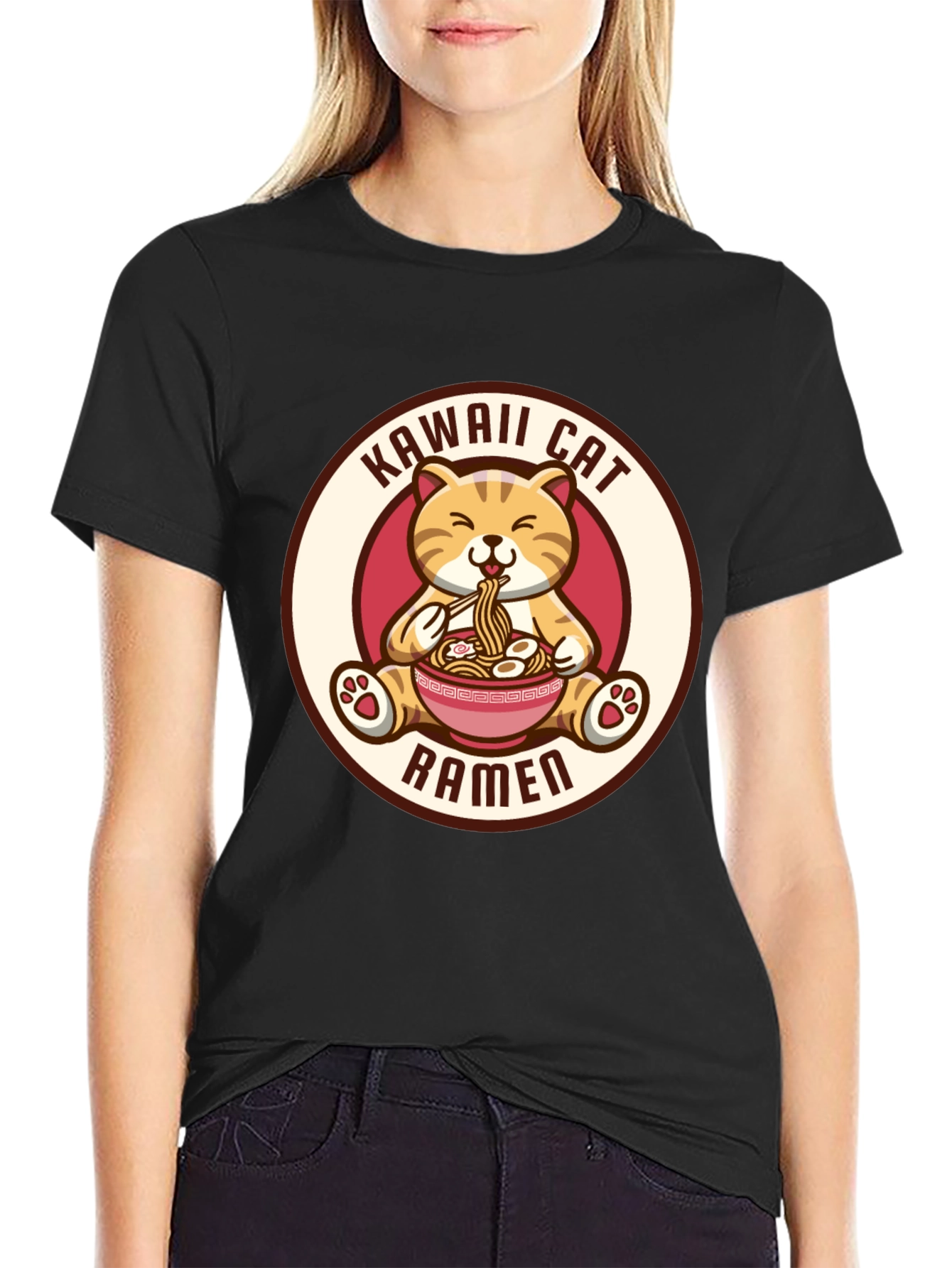 Kawaii Cat Ramen T-Shirt - Cute Anime Shirt