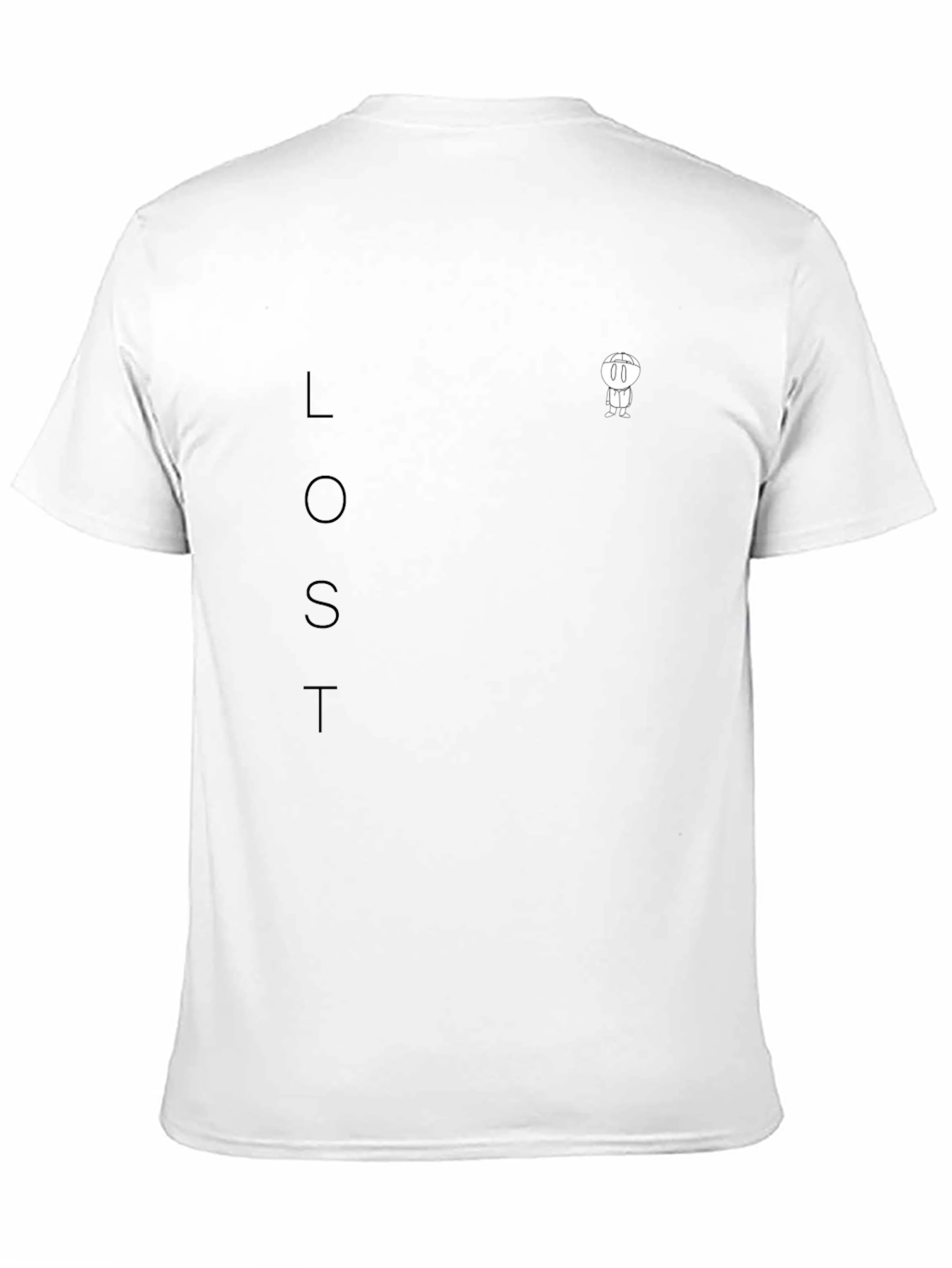 Lost Tee - Minimalist Black Graphic T-Shirt