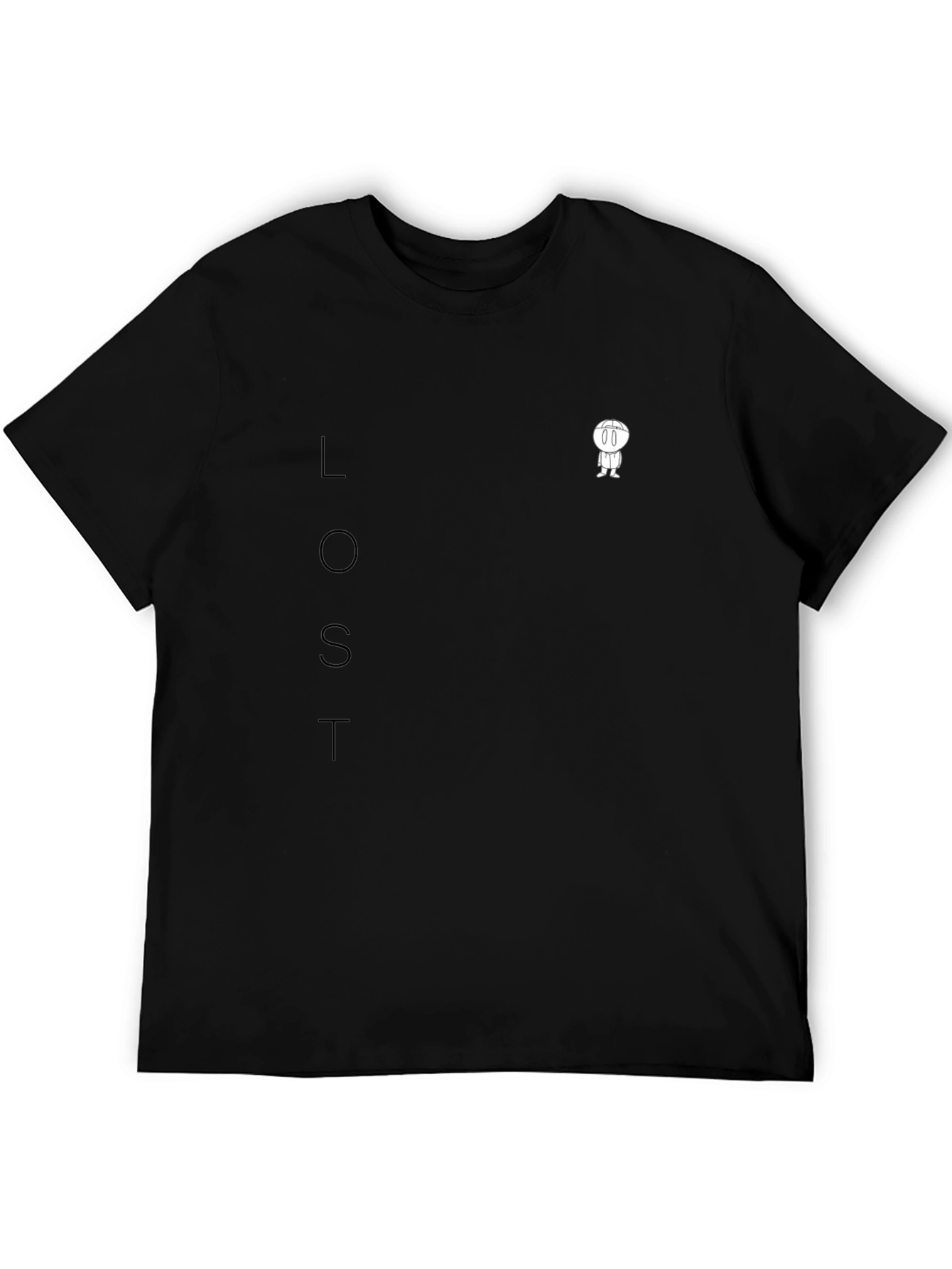 Lost Tee - Minimalist Black Graphic T-Shirt