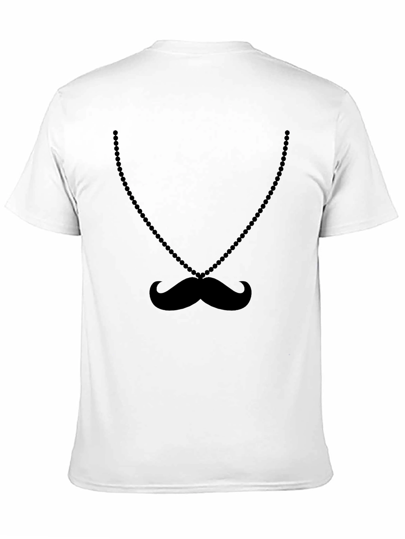 Novelty Moustache Necklace Graphic Tee